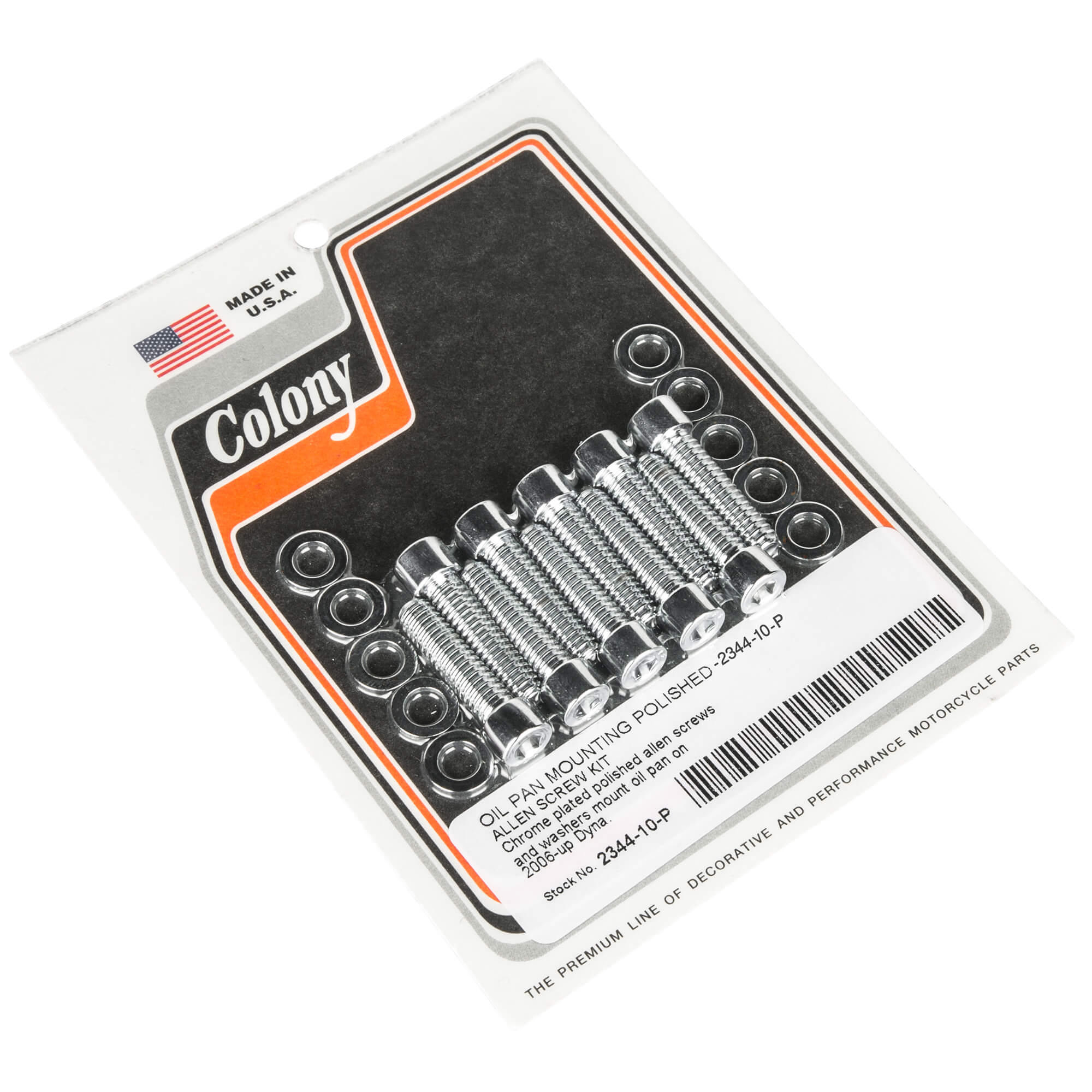 #2344-10-P Oil Pan Mounting Kit Smooth Allen 2006-Up Harley-Davidson Dyna - Chrome Plated