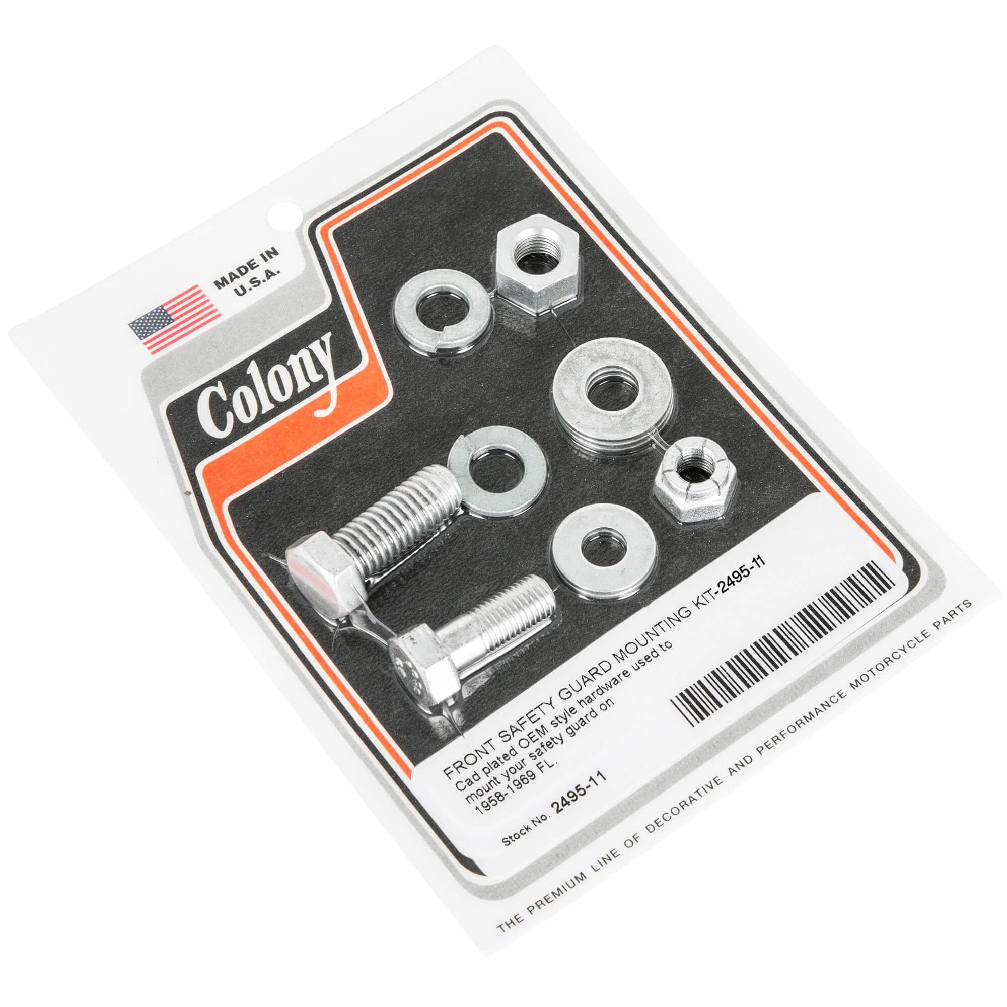 #2495-11 Front Safety Guard Mounting Kit 1958-1969 Harley-Davidson FL - CAD Plated - Image 2