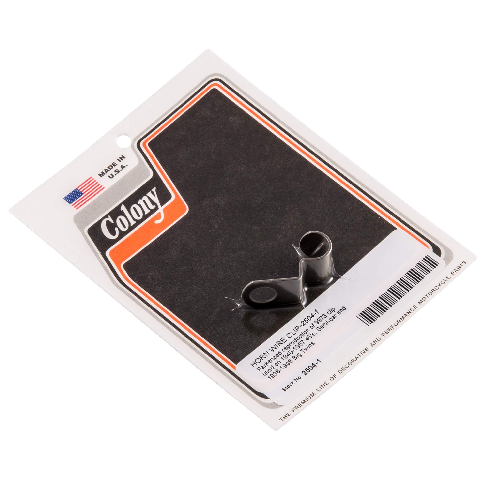 #2504-1 Horn Wire Clip 1938-1948 Harley-Davidson Big Twin 1940-1957 45's/Servi-car - Parkerized