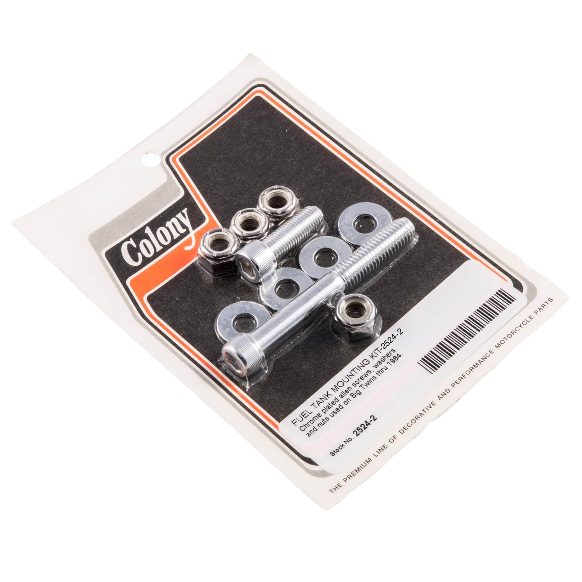 #2524-2 Gas Tank Allen Mounting Kit Pre-1984 Harley-Davidson Big Twin - Chrome Plated