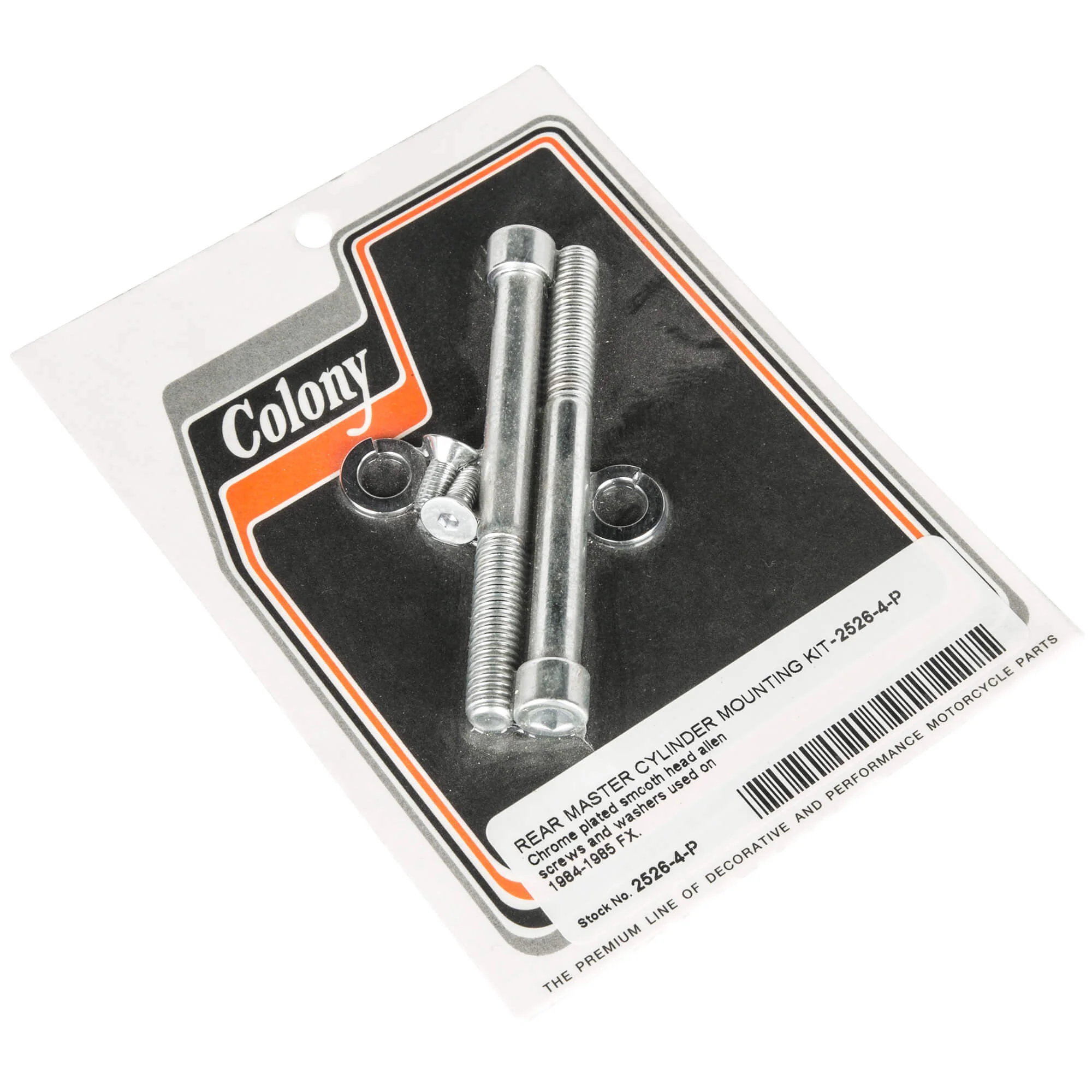 #2526-4-P Rear Master Cylinder Mounting Kit Smooth Allen 1984-1985 Harley-Davidson FX - Chrome Plated