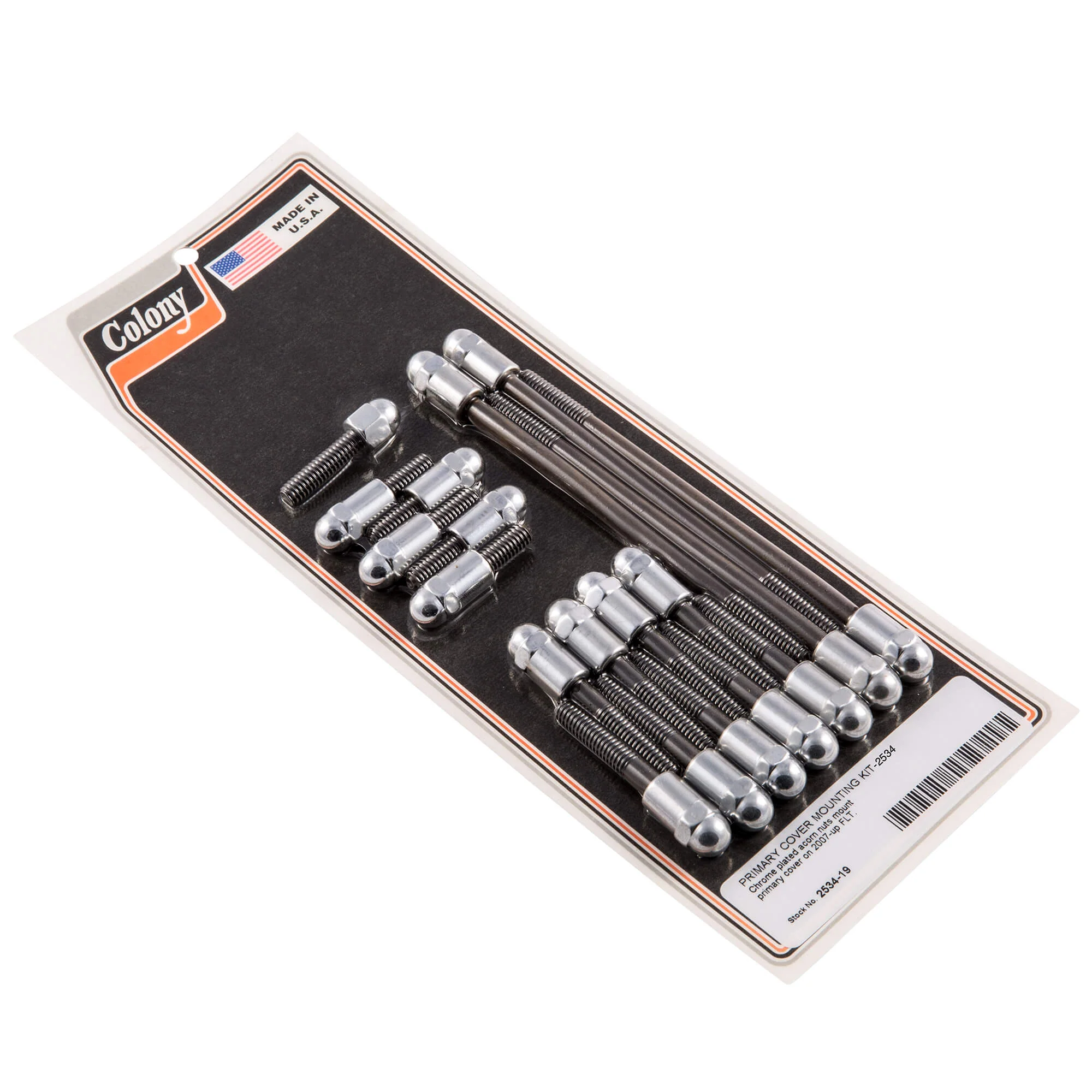 #2534-19 Primary Cover Acorn Mounting Kit 2007-Up Harley-Davidson FLT - Chrome Plated