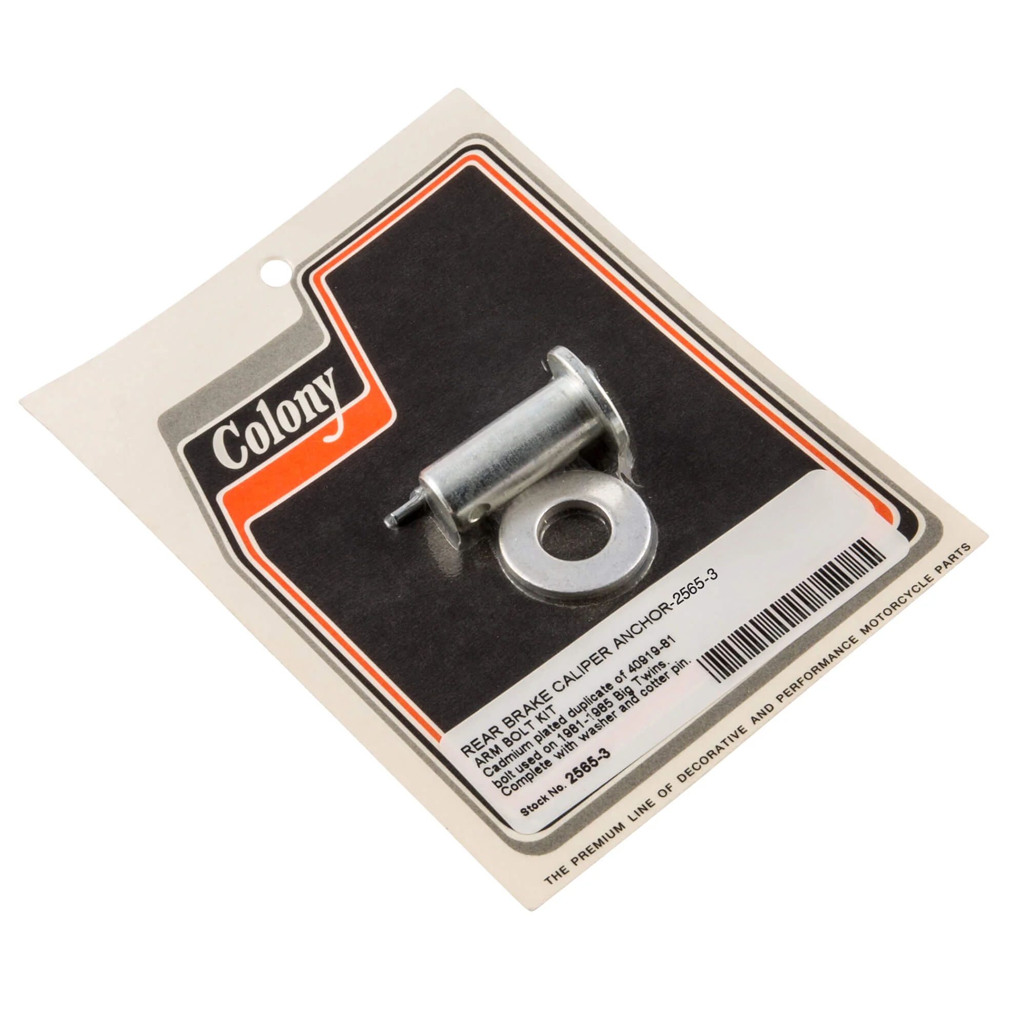 #2565-3 Rear Brake Caliper Anchor Arm Bolt Kit 1981-1985 Harley-Davidson Big Twins - CAD Plated