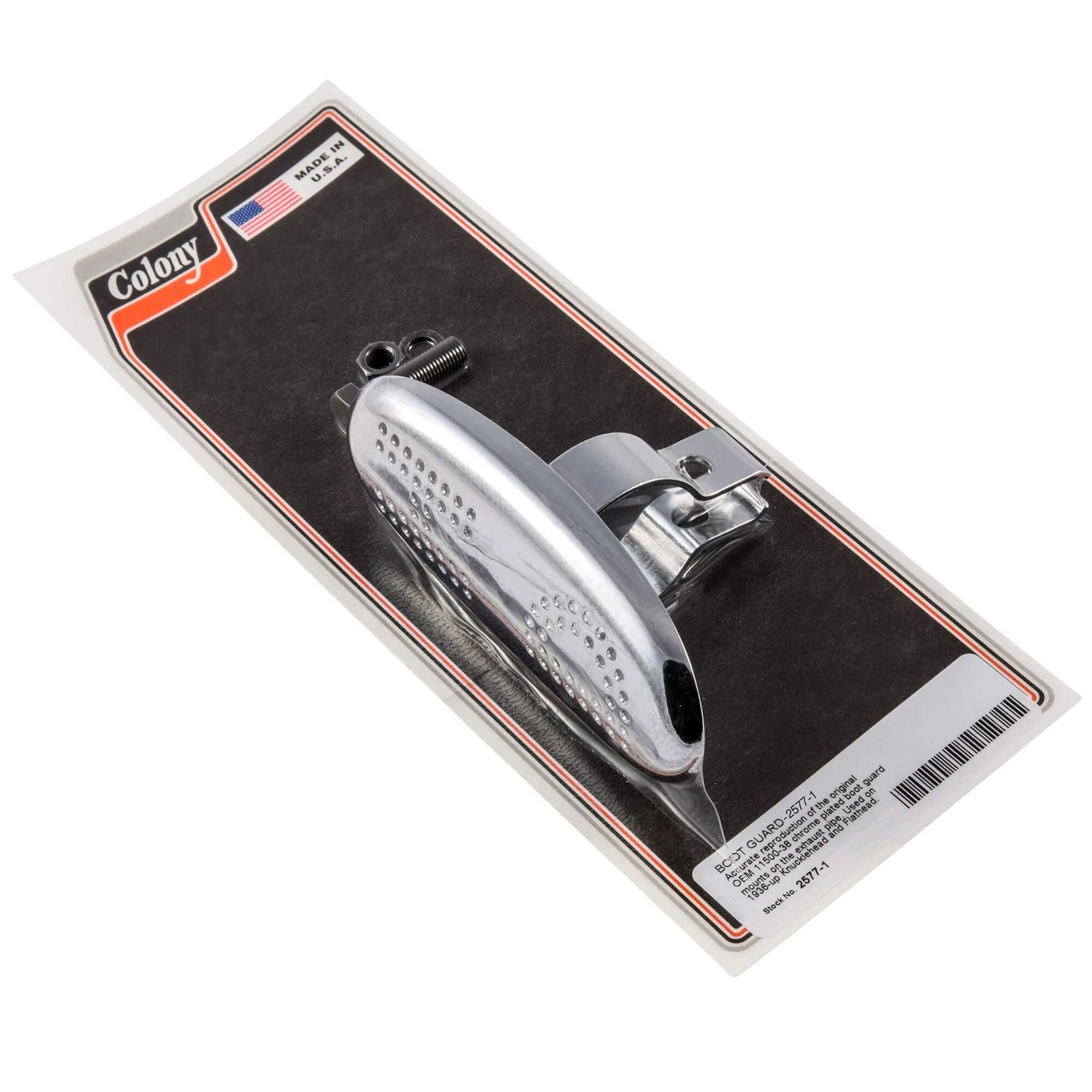 #2577-1 Boot Guard 1936-Up Harley-Davidson Knucklehead/Flathead - Chrome Plated