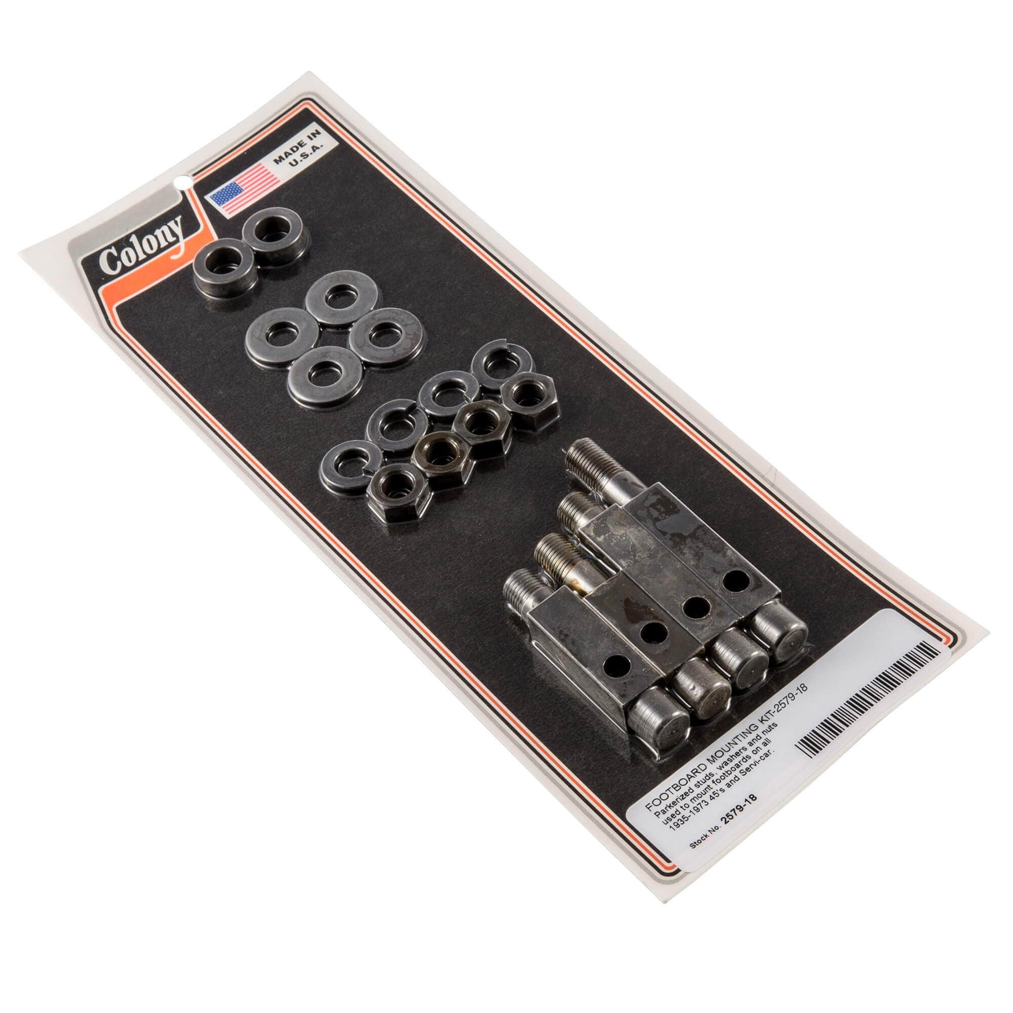 #2579-18 Footboard Mounting Kit 1935-1973 Harley-Davidson 45s/Servi-car - Parkerized