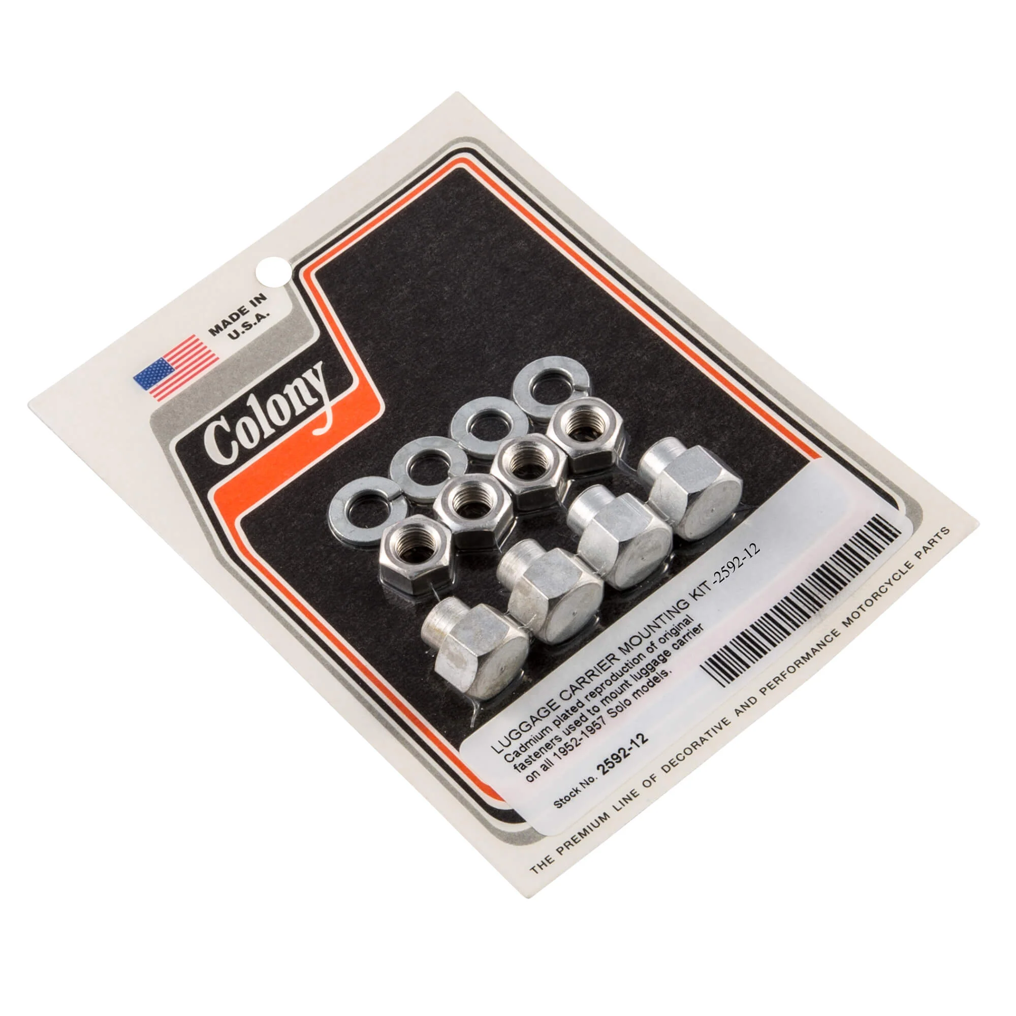 #2592-12 Luggage Carrier Mounting Kit 1952-1957 Harley-Davidson Solo Models - CAD Plated