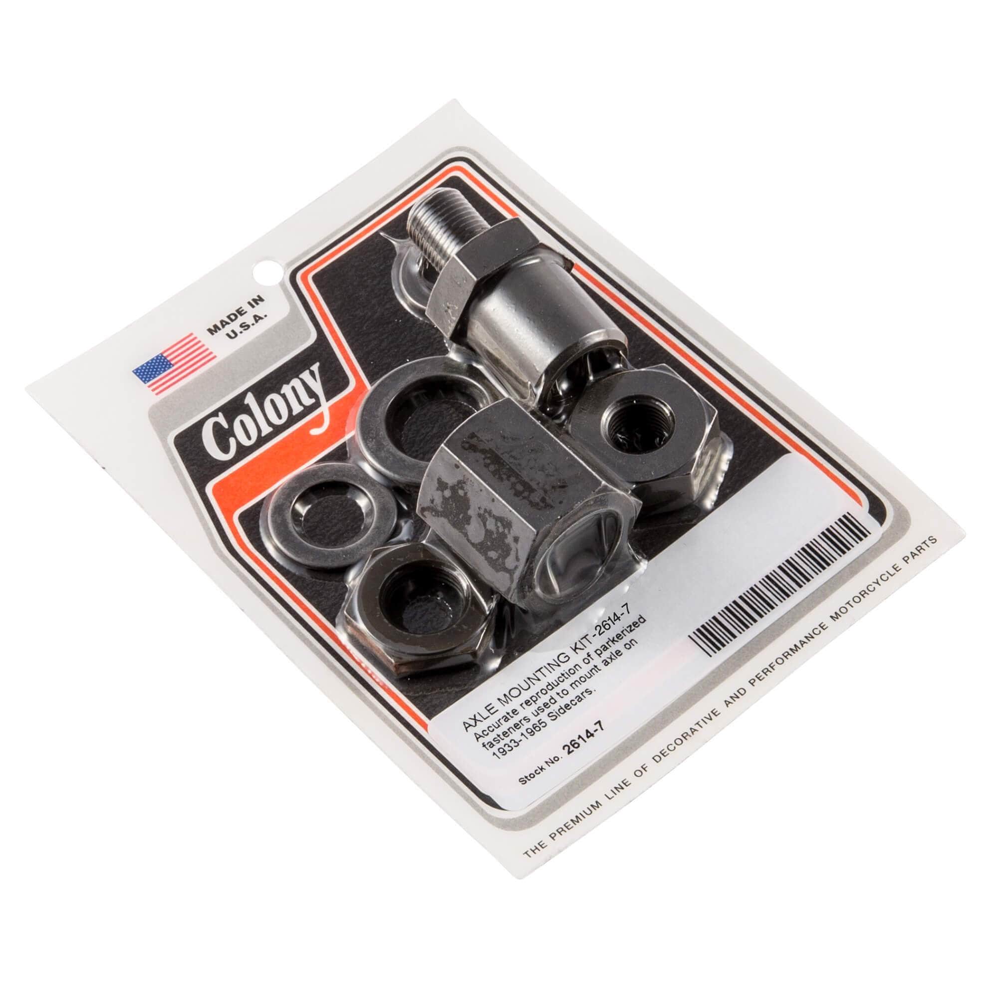 #2614-7 Axle Mounting Kit 1933-1965 Harley-Davidson Sidecars - Parkerized