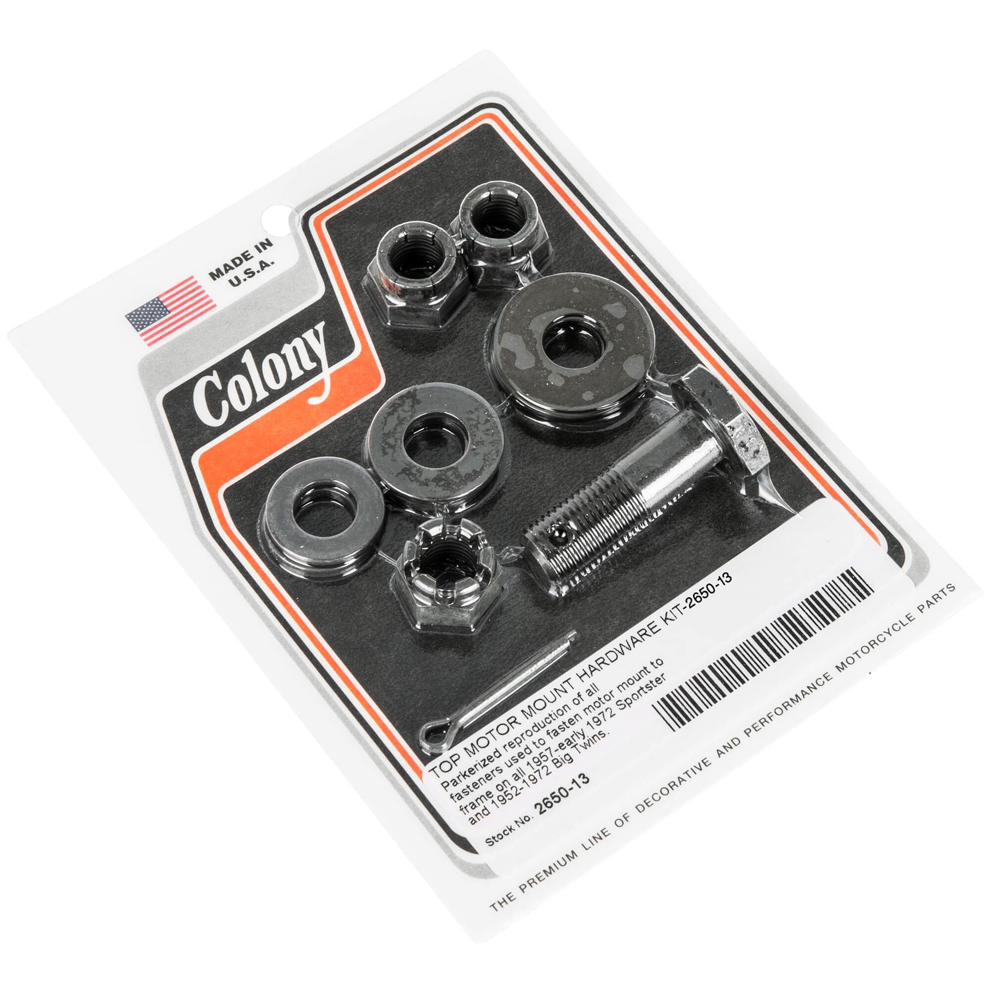 #2650-13 Top Motor Mount Hardware 1957-E1972 Harley-Davidson XL 1952-1972 Big Twin - Parkerized - Image 2