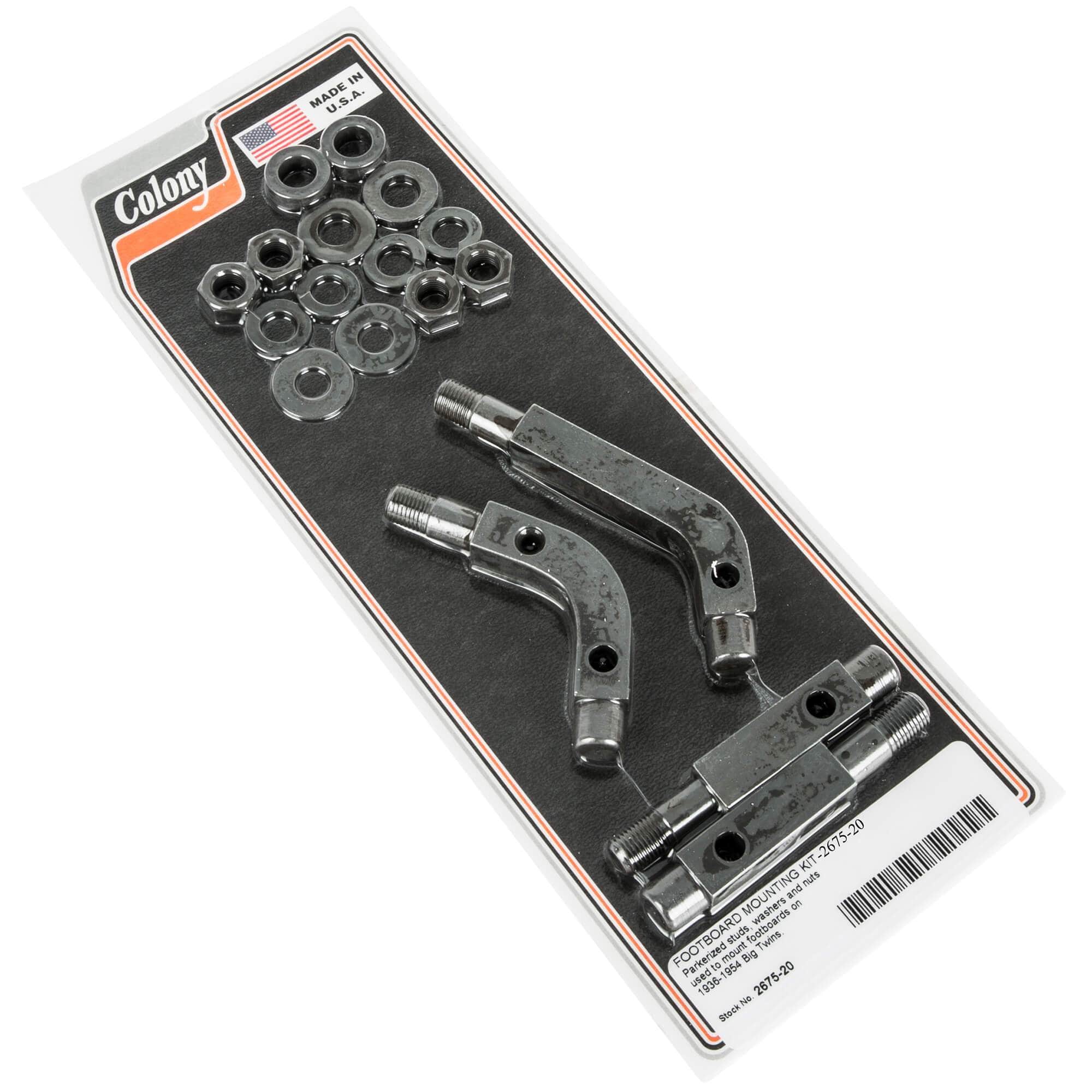 #2675-20 Footboard Mounting Kit 1936-1954 Harley-Davidson Davidson Big Twin - Parkerized - Image 2