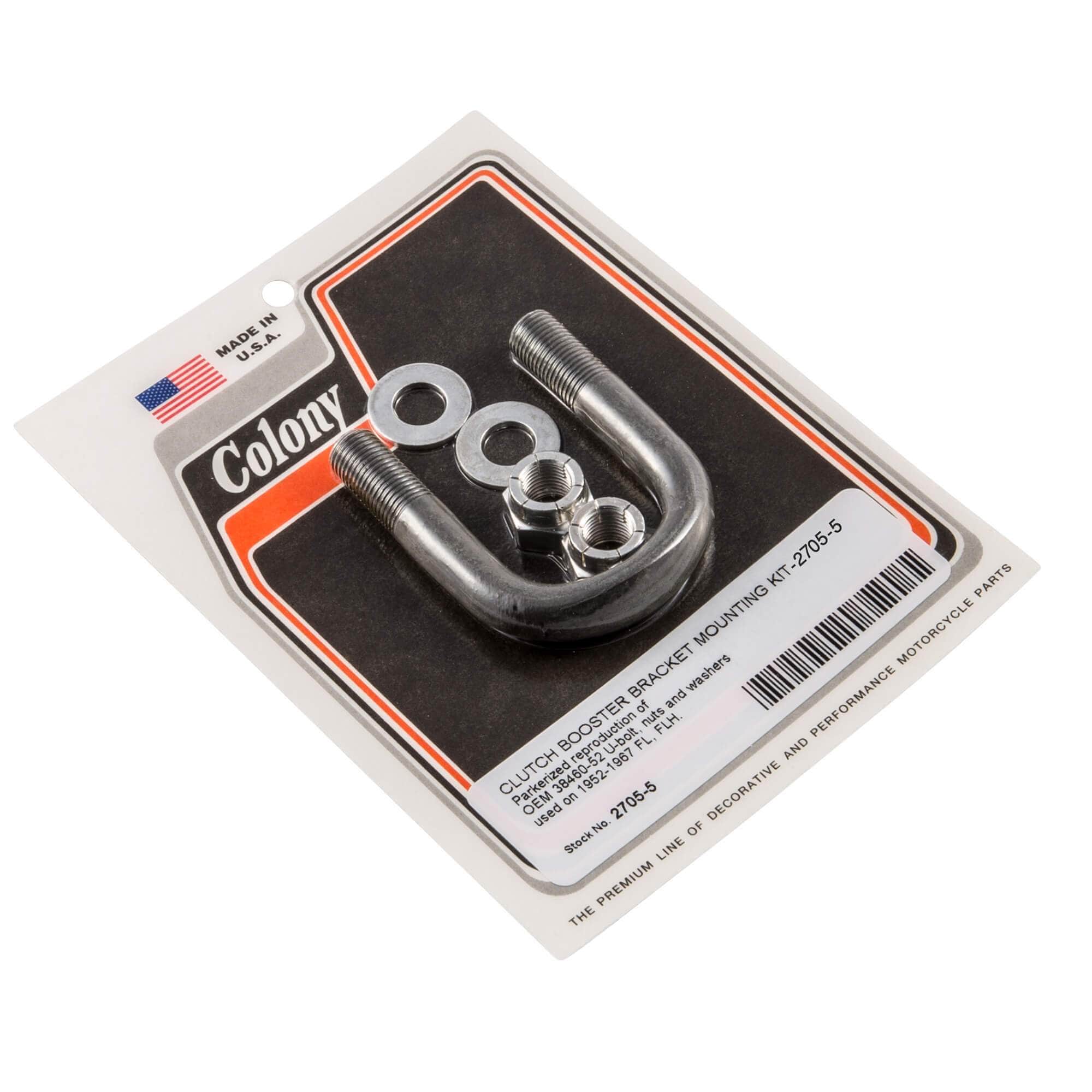 #2705-5 Clutch Booster Bracket Mounting Kit 1952-1967 Harley-Davidson FL/FLH - Parkerized