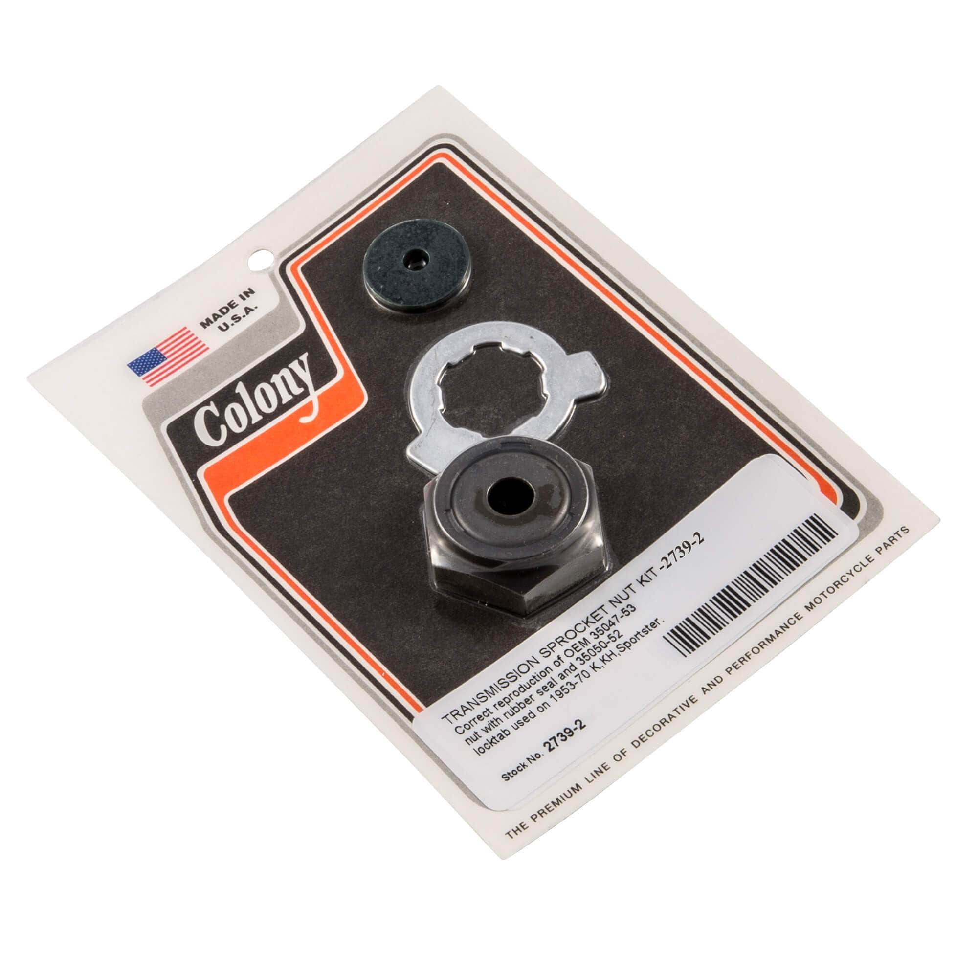 #2739-2 Transmission Sprocket Nut Kit 1953-1970 Harley-Davidson K/KH/Sportster