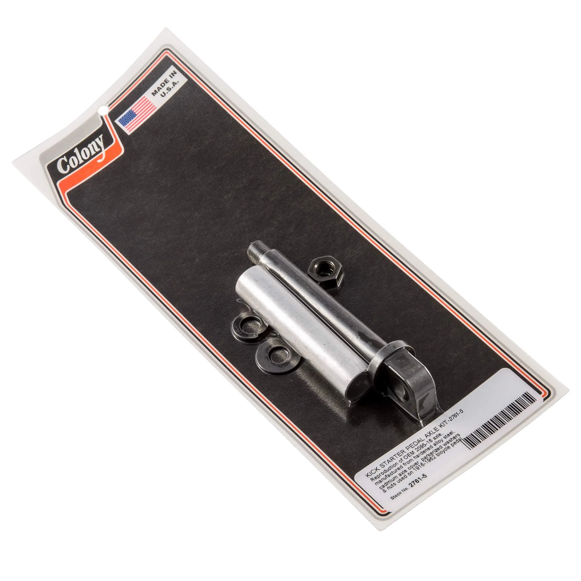 #2761-5 Kick Starter Pedal Axle Kit 1916-1962 Harley-Davidson - CAD Plated