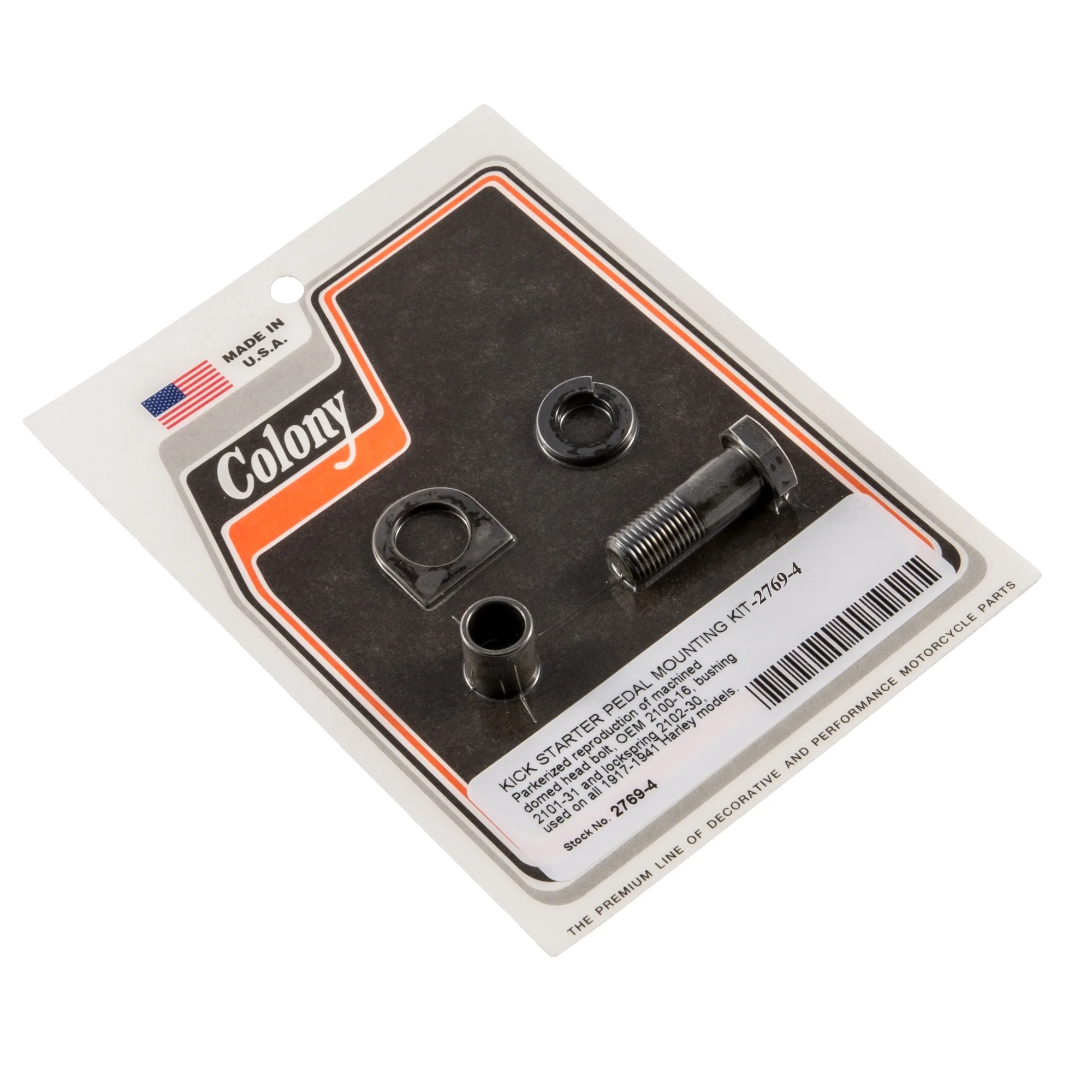 #2769-4 Kick Starter Pedal Mounting Kit 1917-1941 Harley-Davidson - Parkerized
