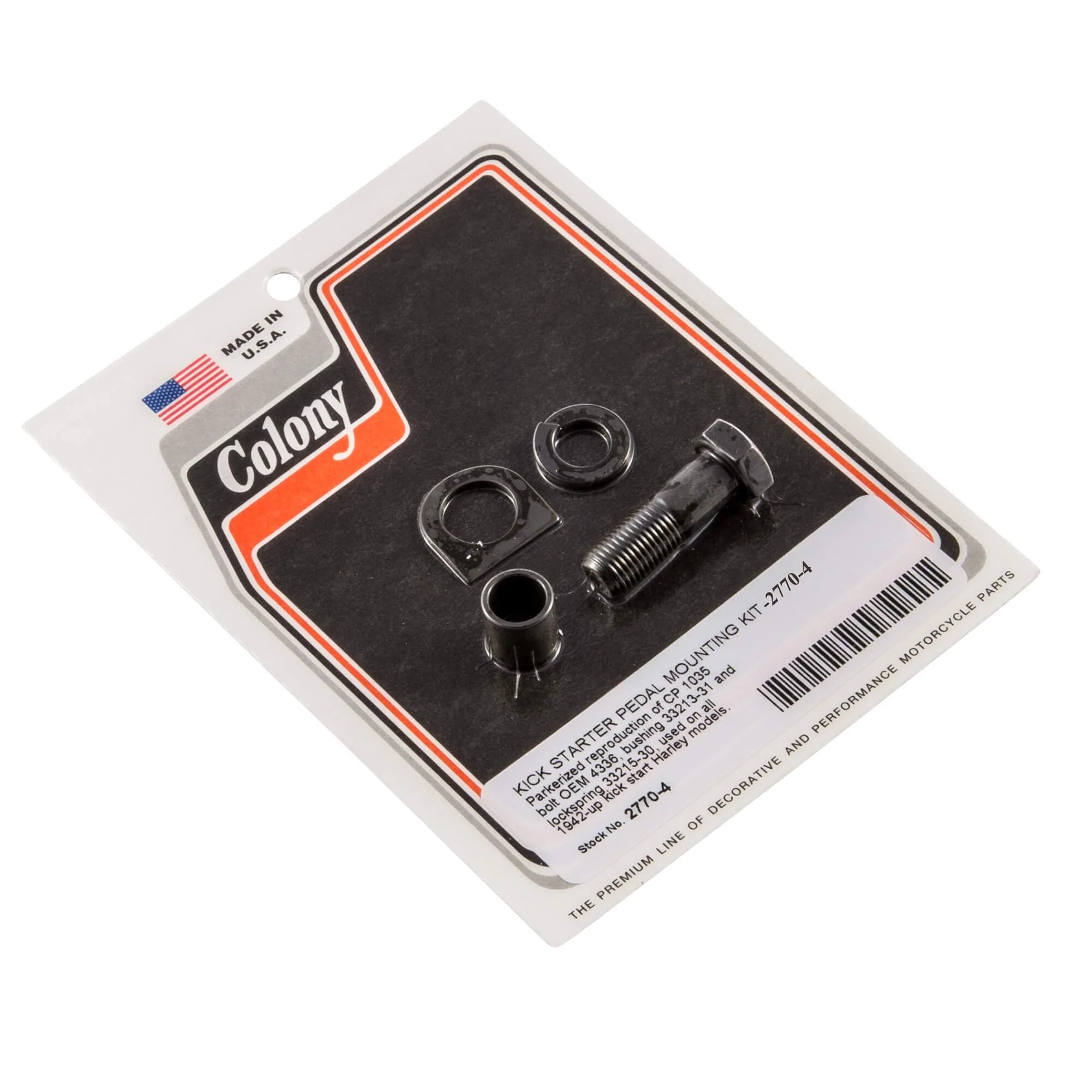 #2770-4 Kick Starter Pedal Mounting Kit 1942-Up Harley-Davidson - Parkerized