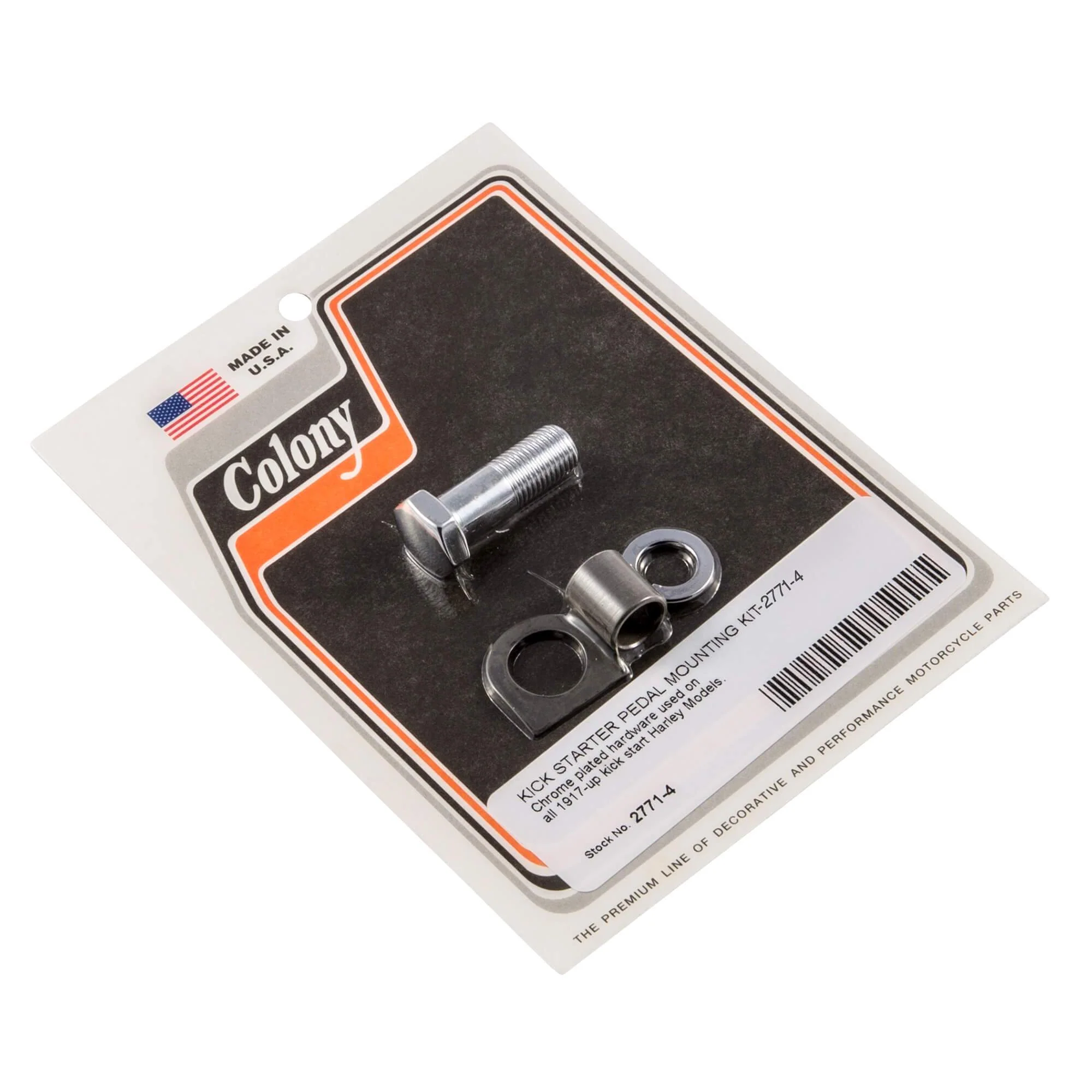 #2771-4 Kick Starter Pedal Mounting Kit 1917-Up Harley-Davidson Davidson - Chrome Plated