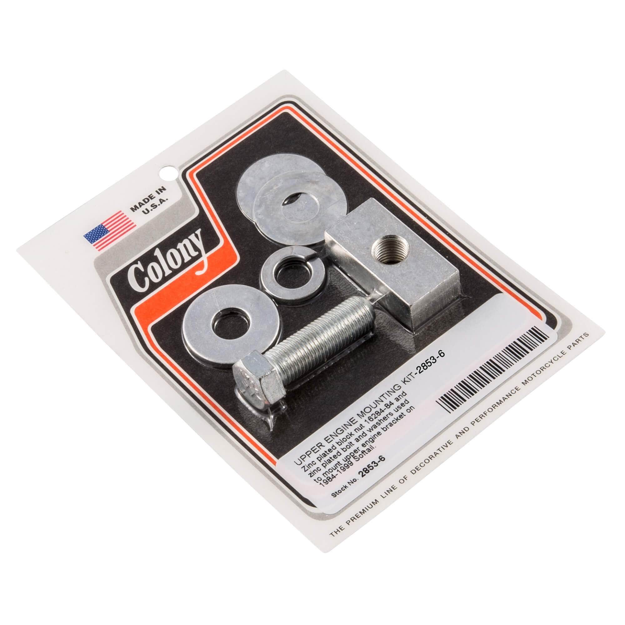 #2853-6 Upper Engine Mounting Kit 1984-1999 Harley-Davidson Softail - Zinc Plated
