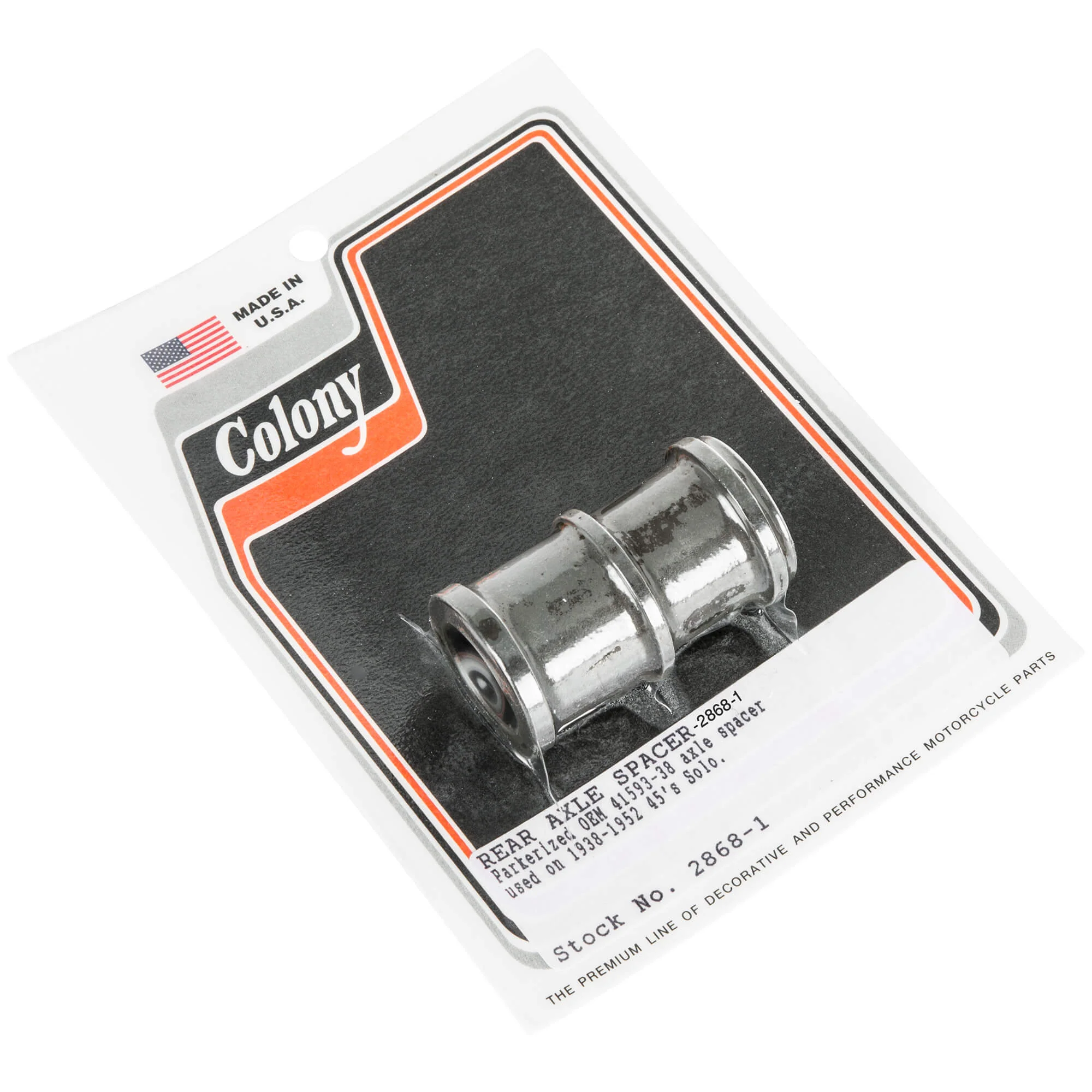 #2868-1 Rear Axle Spacer 1938-1952 Harley-Davidson 45s/Solo - Parkerized