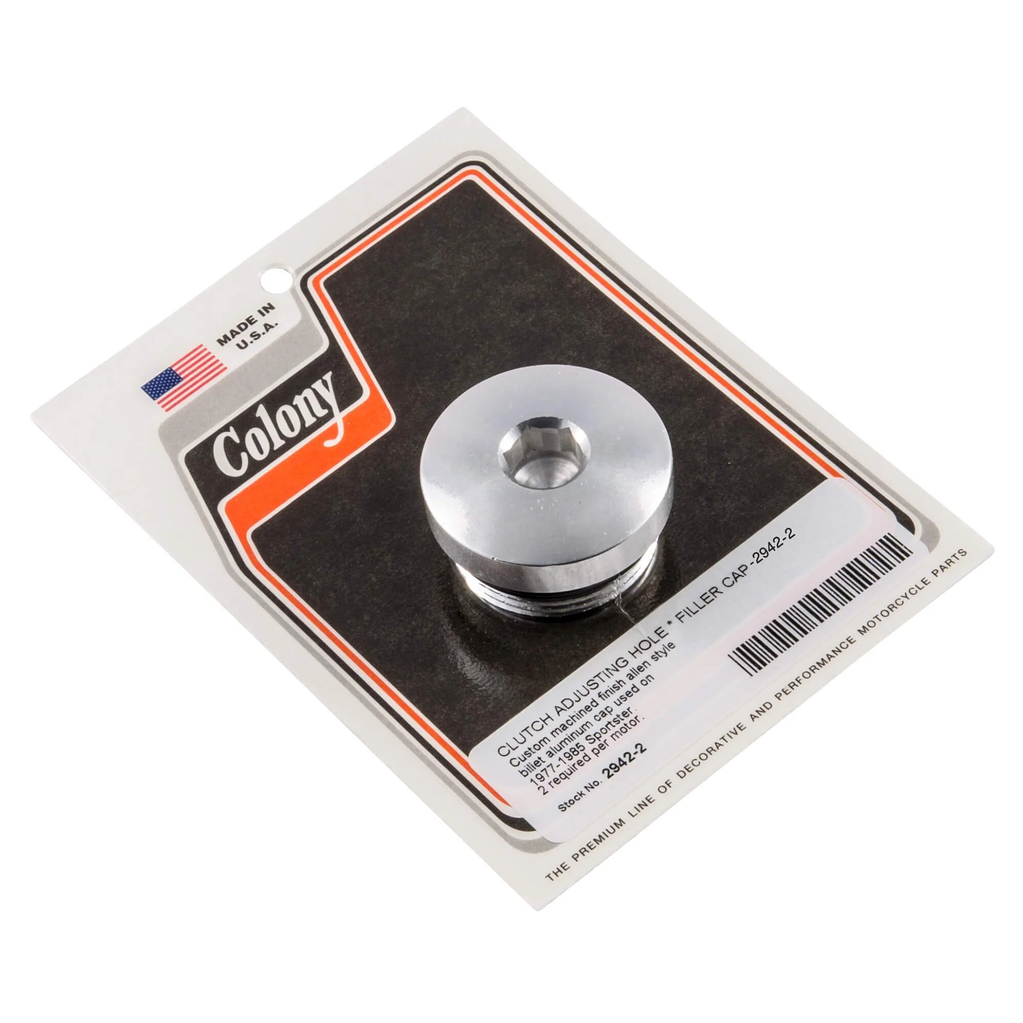 #2942-2 Clutch Adjusting Hole Allen Style Filler Cap 1977-1985 Harley-Davidson Sportster