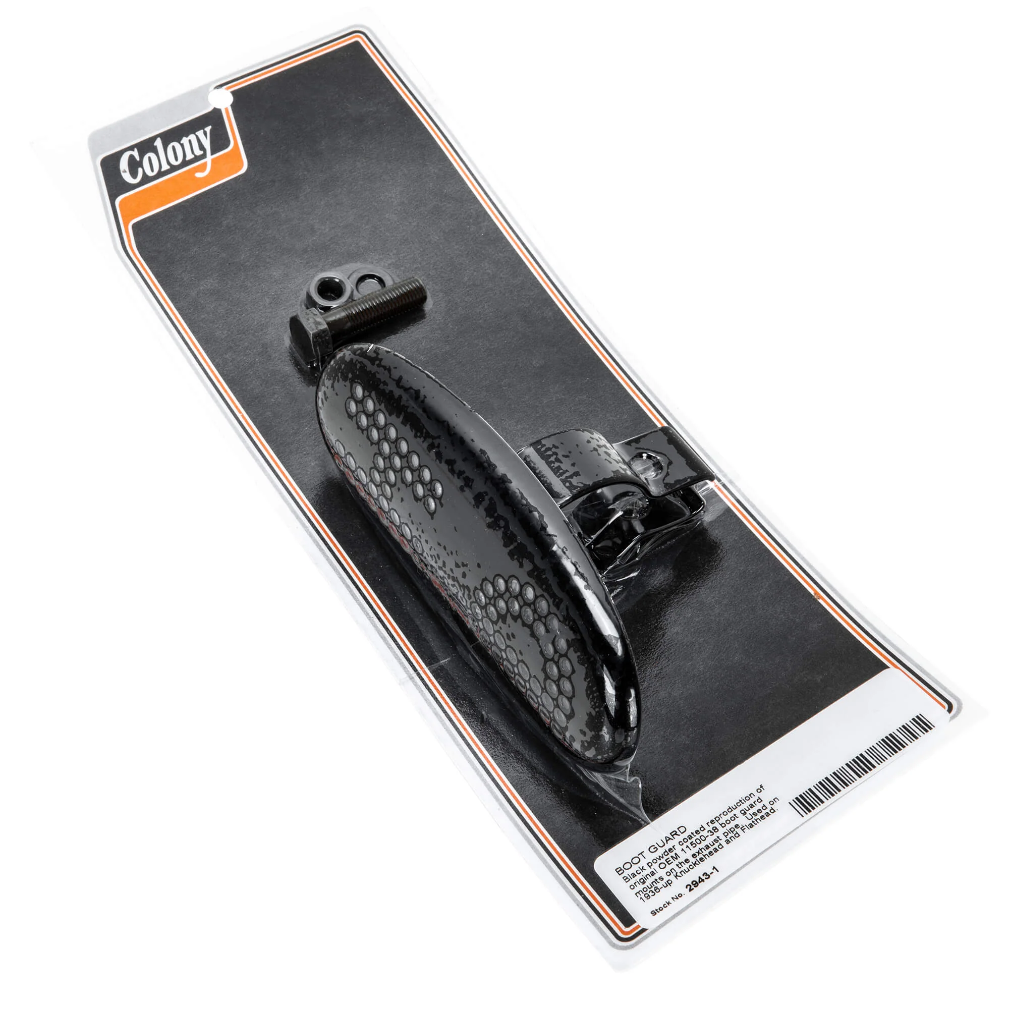 #2943-1 Boot Guard 1936-Up Harley-Davidson Knucklehead/Flathead - Black Powder Coated