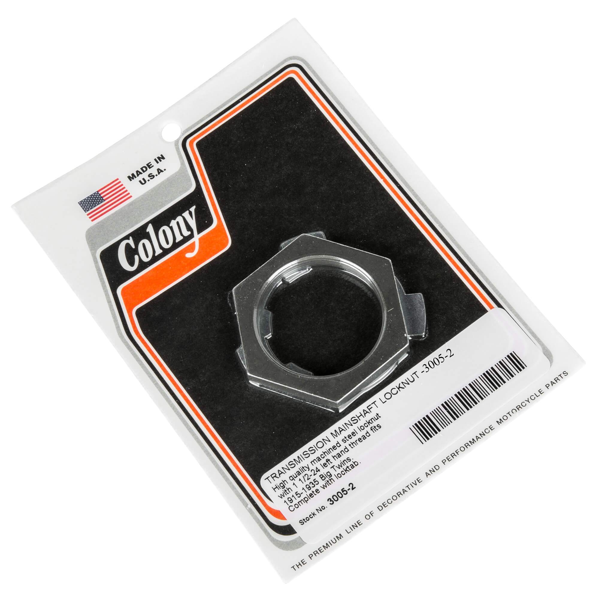 #3005-2 Transmission Mainshaft Locknut 1915-1935 Harley-Davidson Big Twins