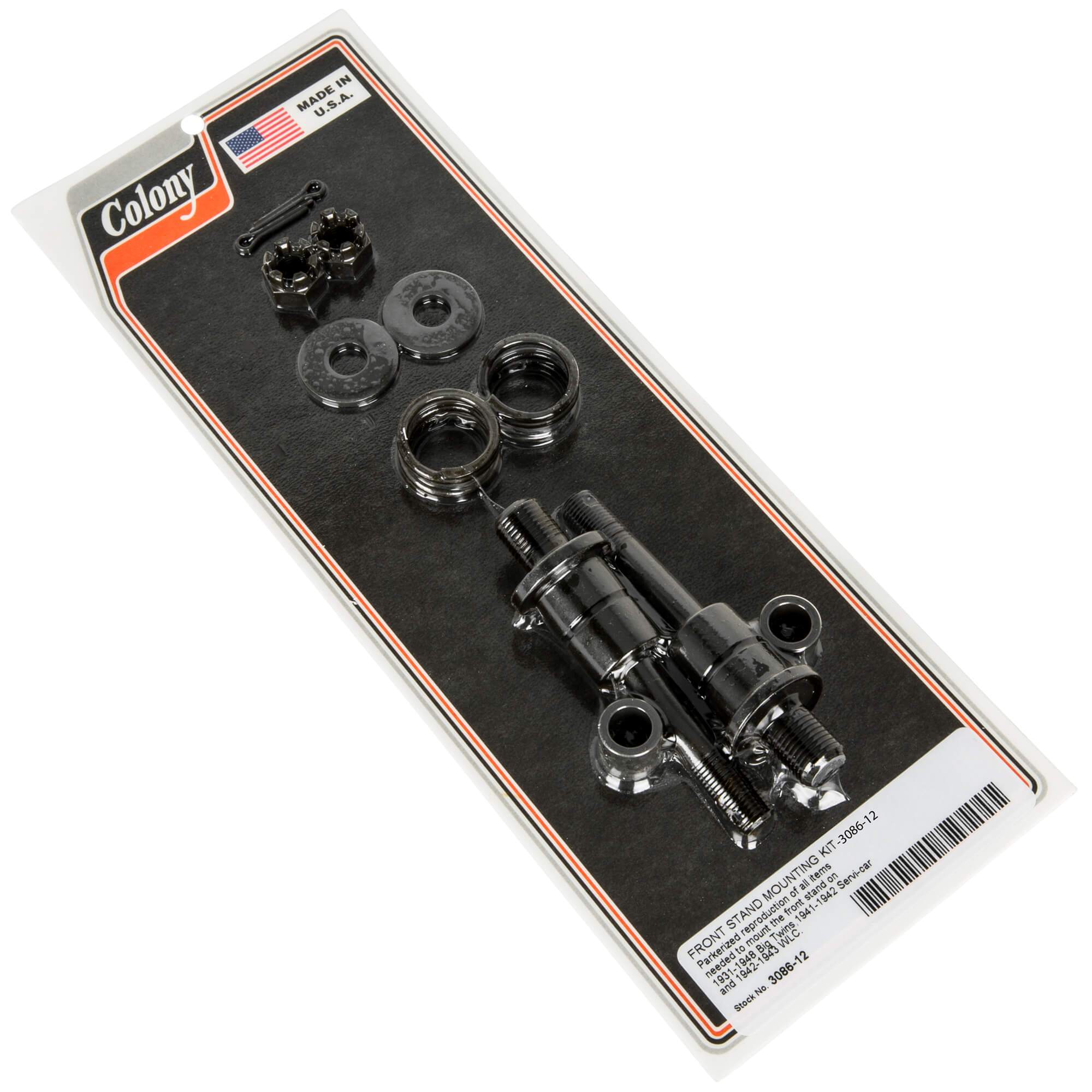 #3086-12 Front Stand Mounting Kit 1931-1948 Harley-Davidson Big Twins - Parkerized