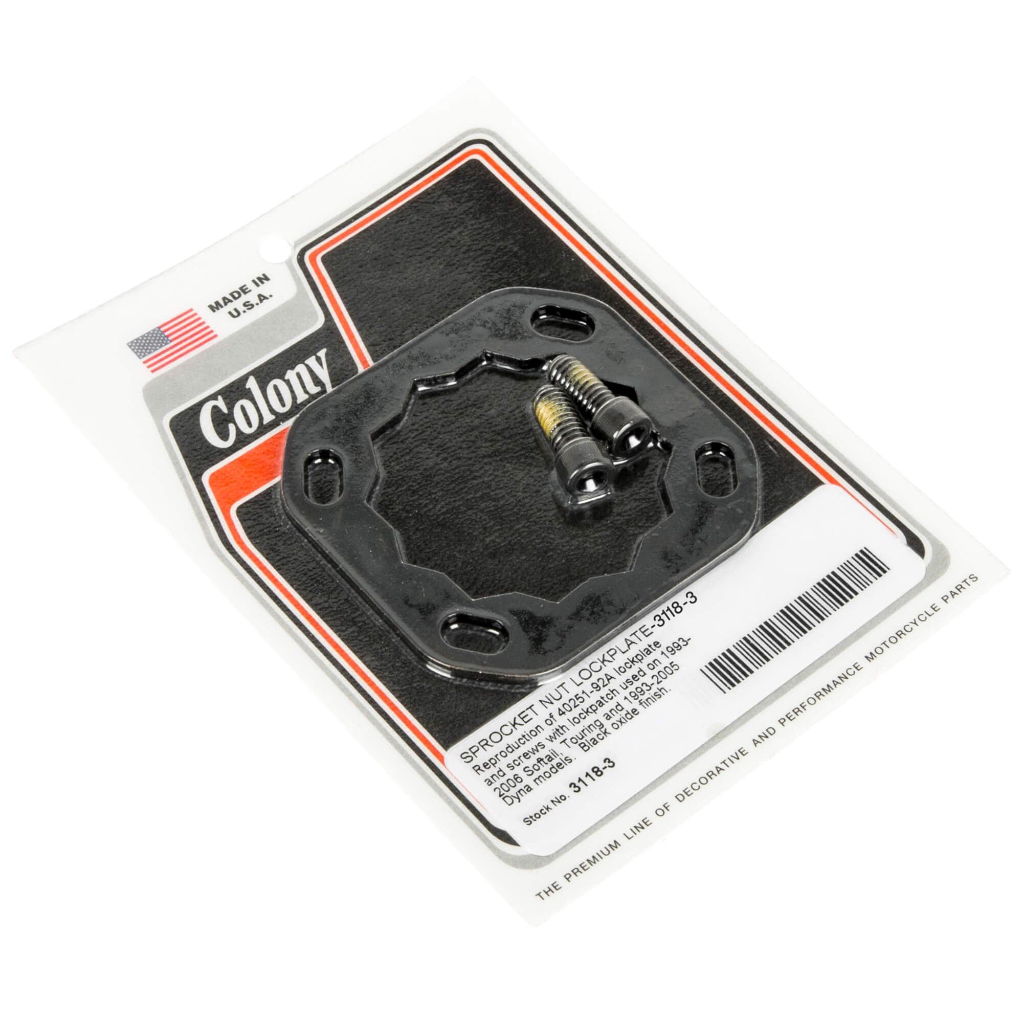 #3118-3 Sprocket Nut Lockplate 1993-2006 Harley-Davidson Softail/Touring 1993-2005 Dyna
