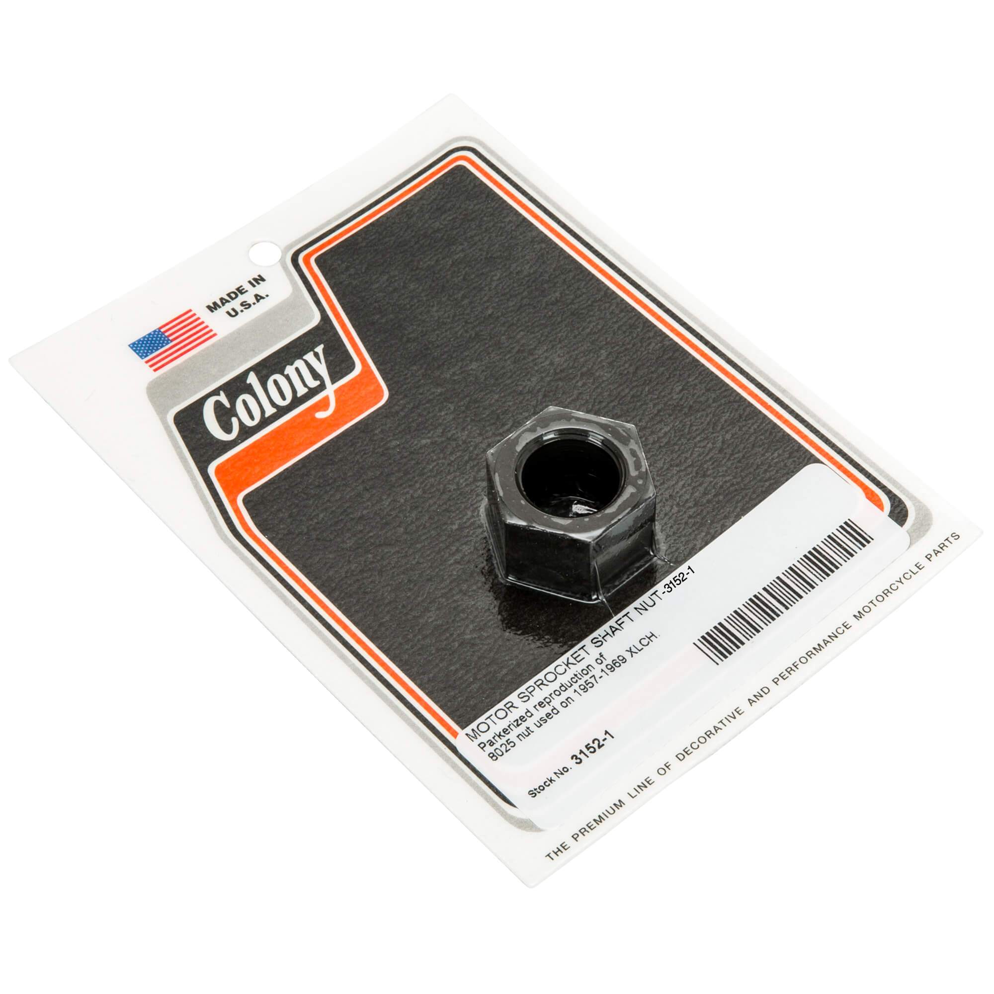 #3152-1 Motor Sprocket Nut 1957-1969 Harley-Davidson Sportster XLCH - Parkerized