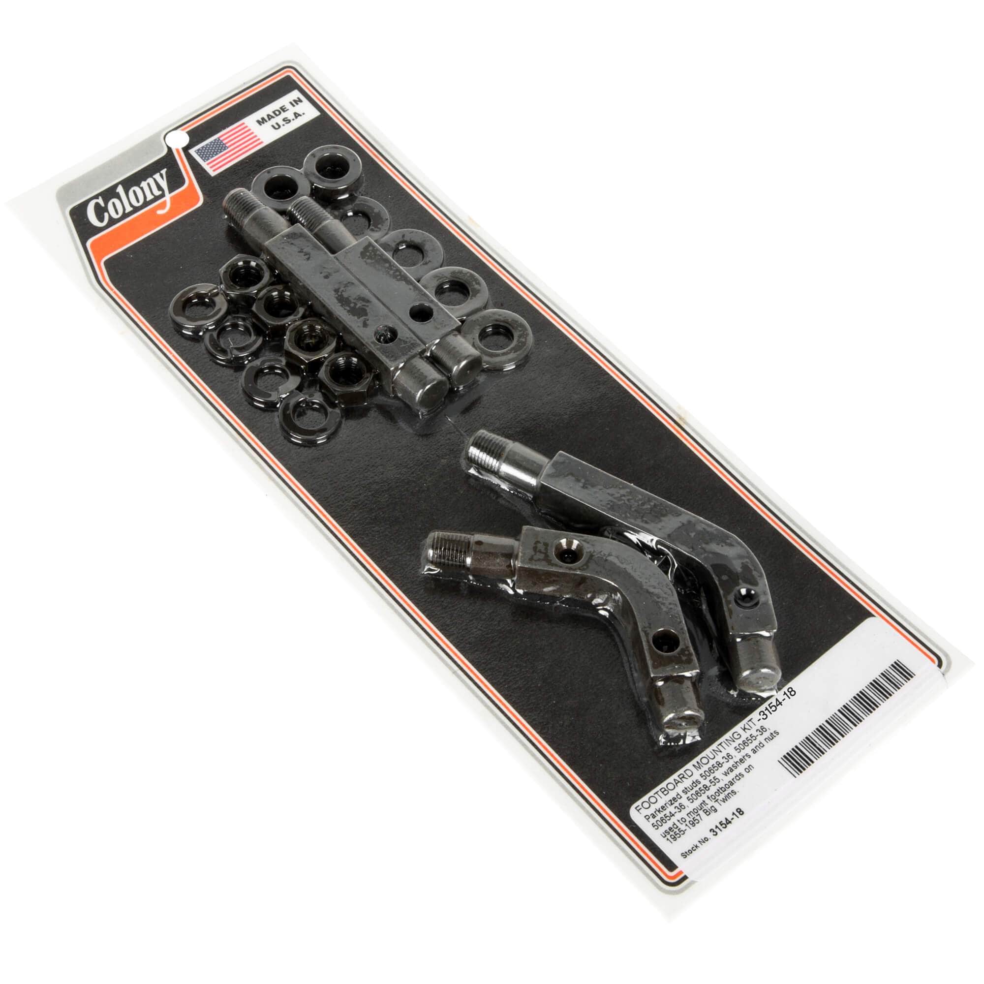 #3154-18 Footboard Mounting Kit 1955-1957 Harley-Davidson Big Twins - Parkerized