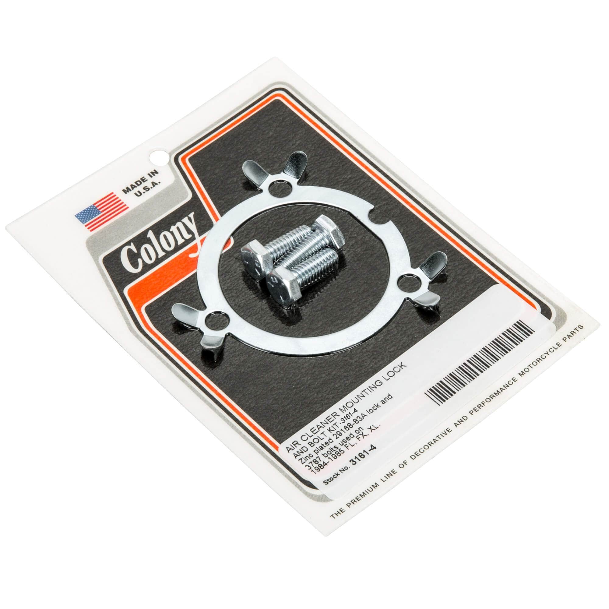 #3161-4 Air Cleaner Mount Kit 1984-1985 Harley-Davidson FL/FX/XL - Zinc Plated