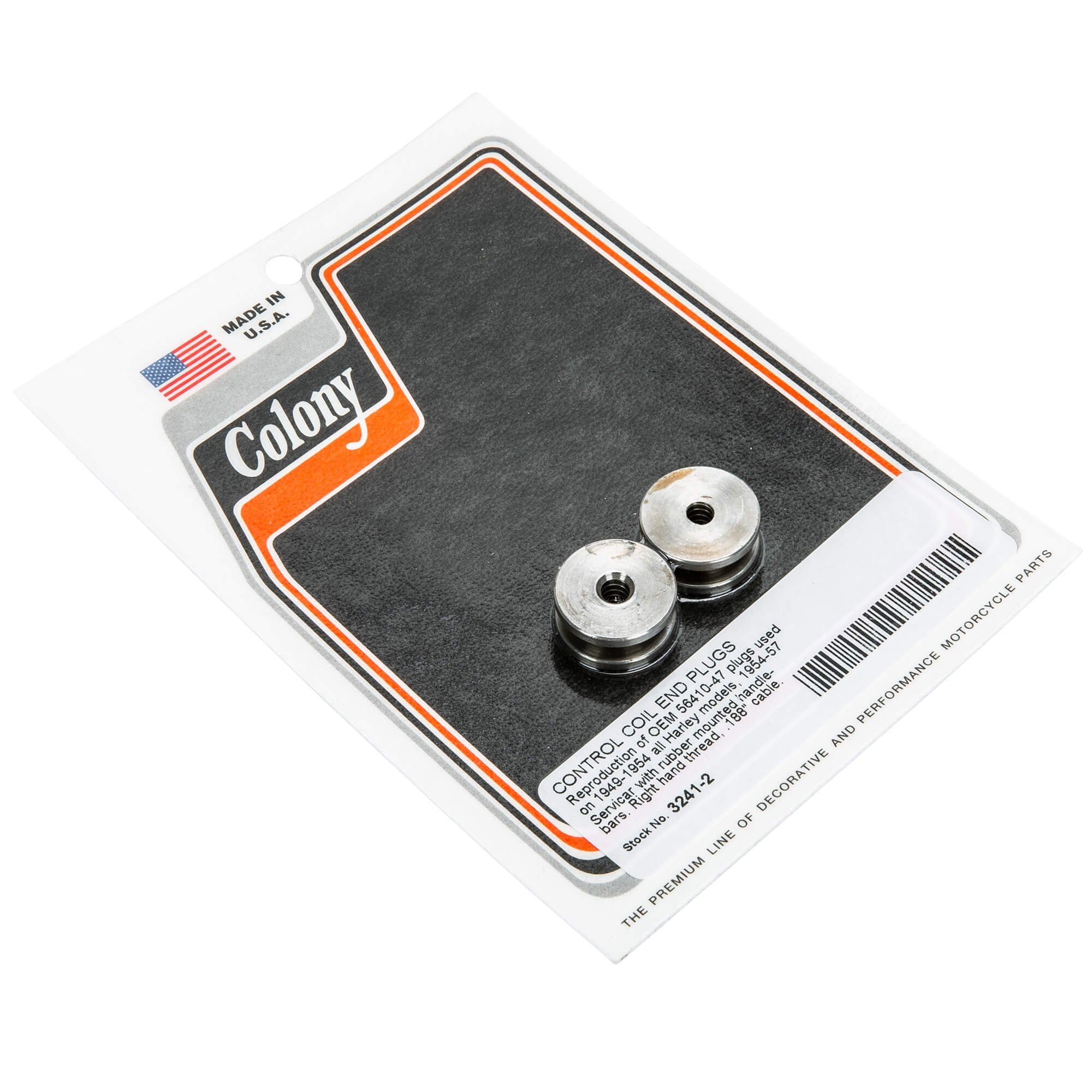 #3241-2 Control Coil End Plugs 1949-1954 Harley-Davidson All Models 1954-1957 Servicar