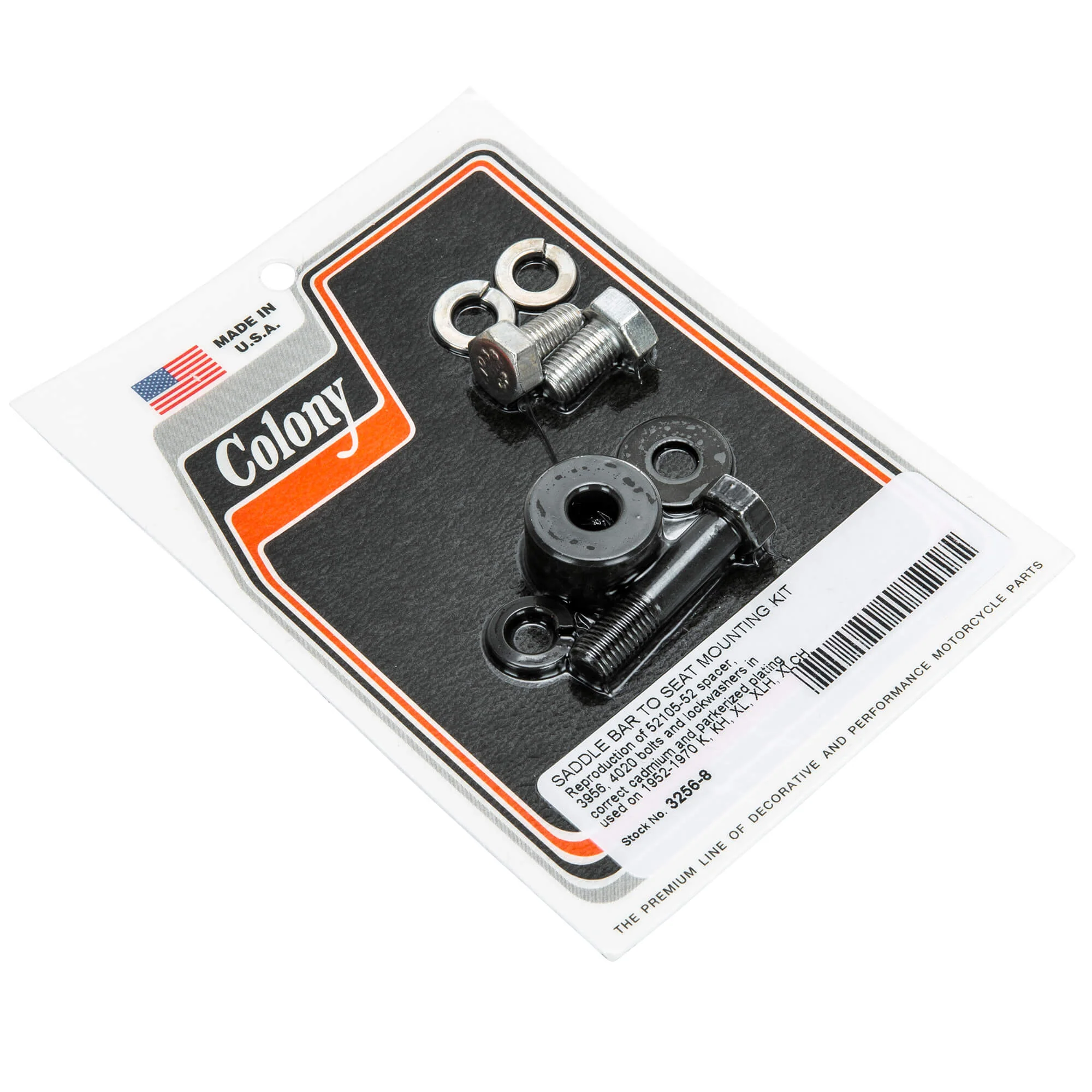 #3256-8 Saddle Bar To Seat Mount Kit 1952-1970 Harley-Davidson K/KH/XL/XLH/XLCH - CAD Plated