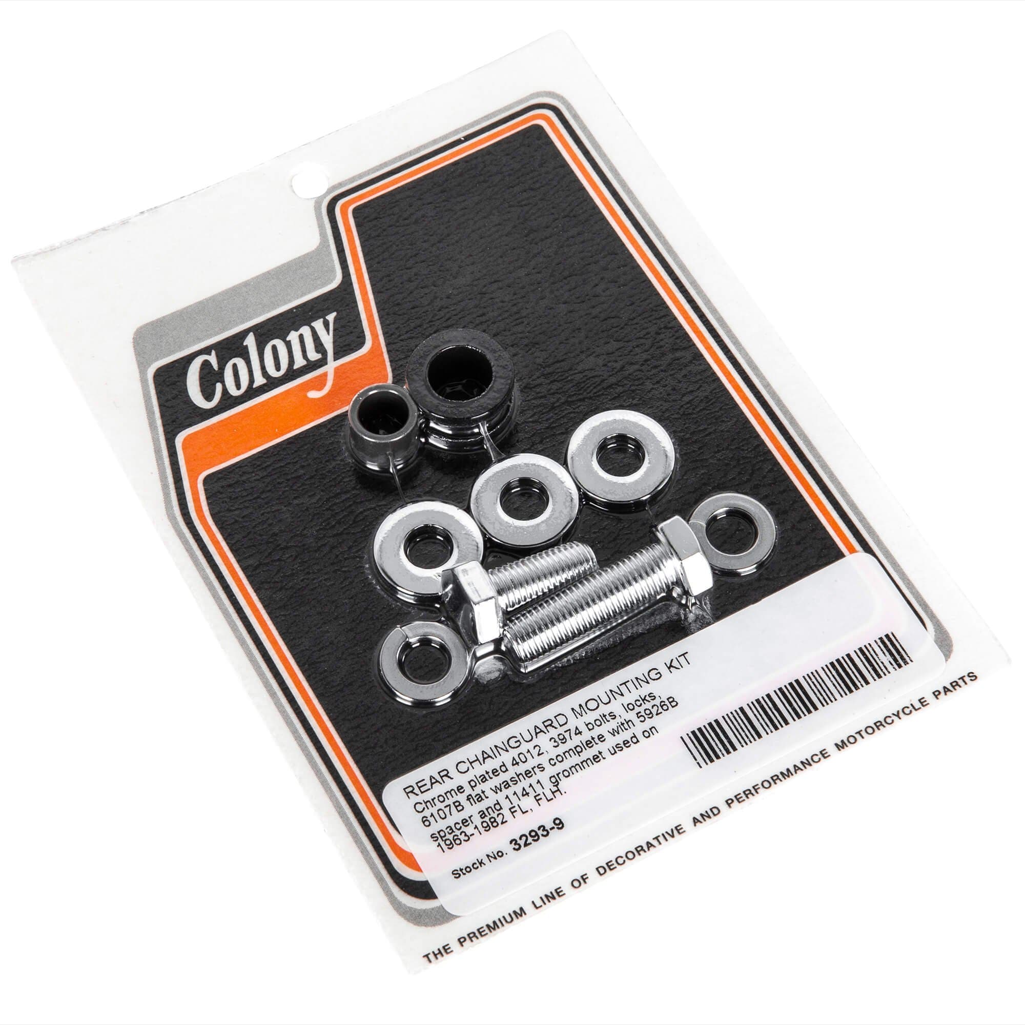 #3293-9 Rear Chain Guard Mounting Kit 1963-1982 Harley-Davidson FL/FLH - Chrome Plated