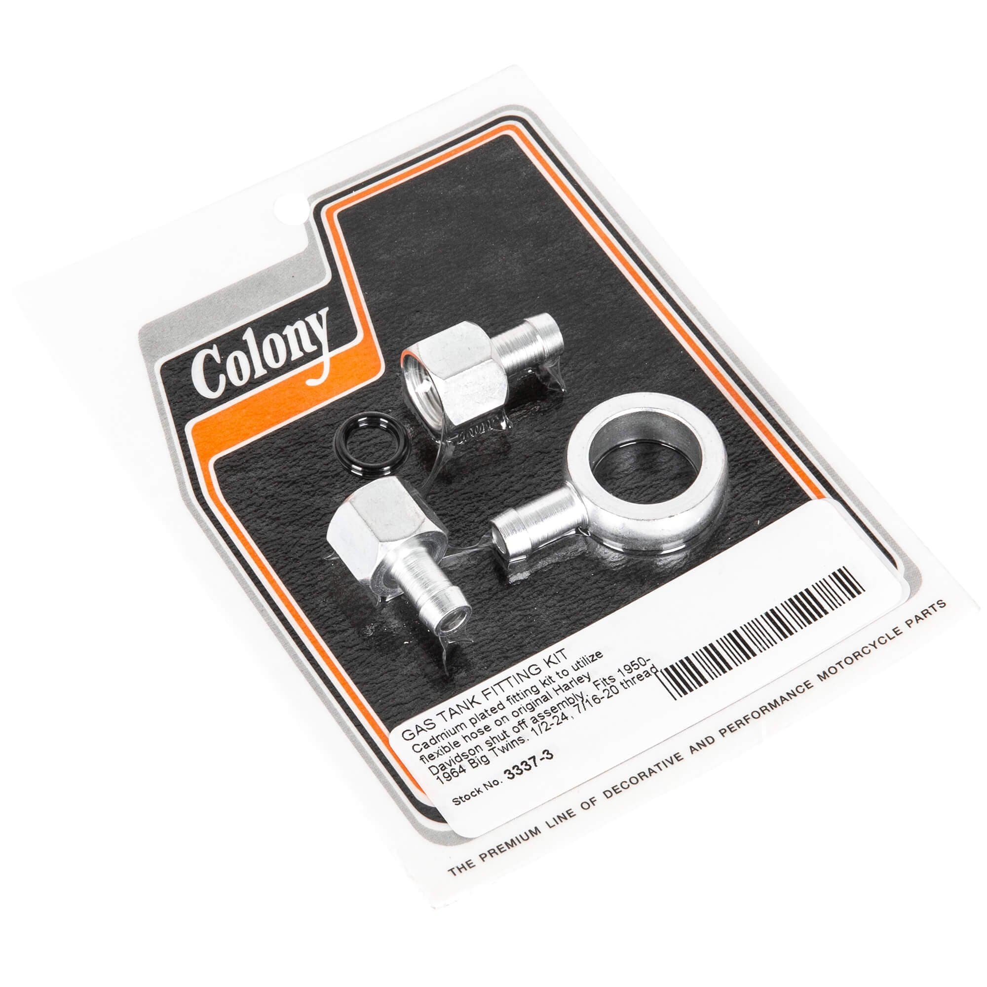 #3337-3 Gas Tank Fitting Kit 1964 Harley-Davidson Big Twins - CAD Plated