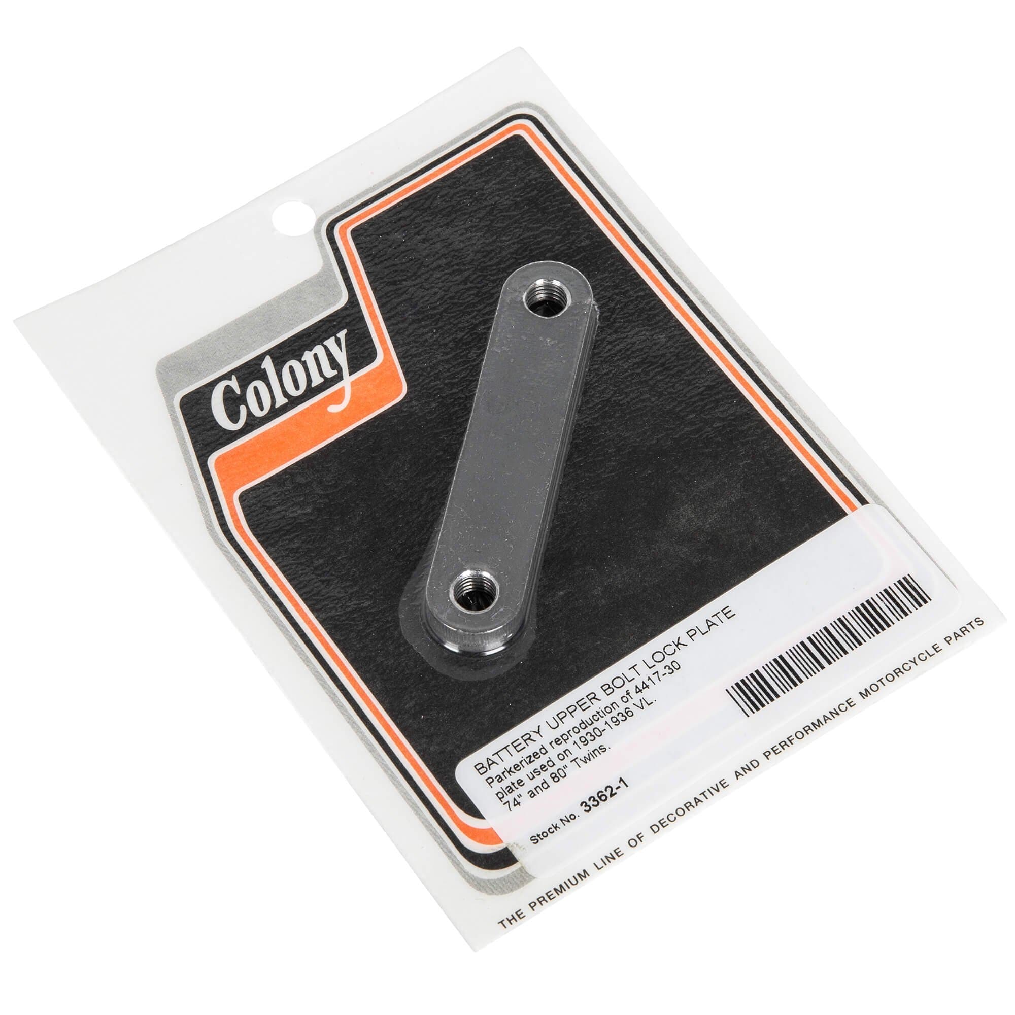 #3362-1 Battery Upper Bolt Lock Plate 1930-1936 Harley-Davidson VL 74/80 Twins - Parkerized