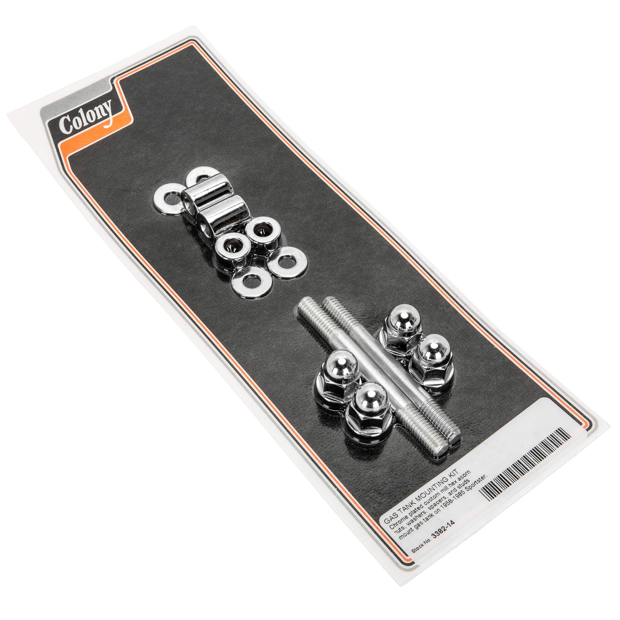 #3382-14 Gas Tank Mount Kit 1958-1985 Harley-Davidson Sportster XL - Chrome Plated