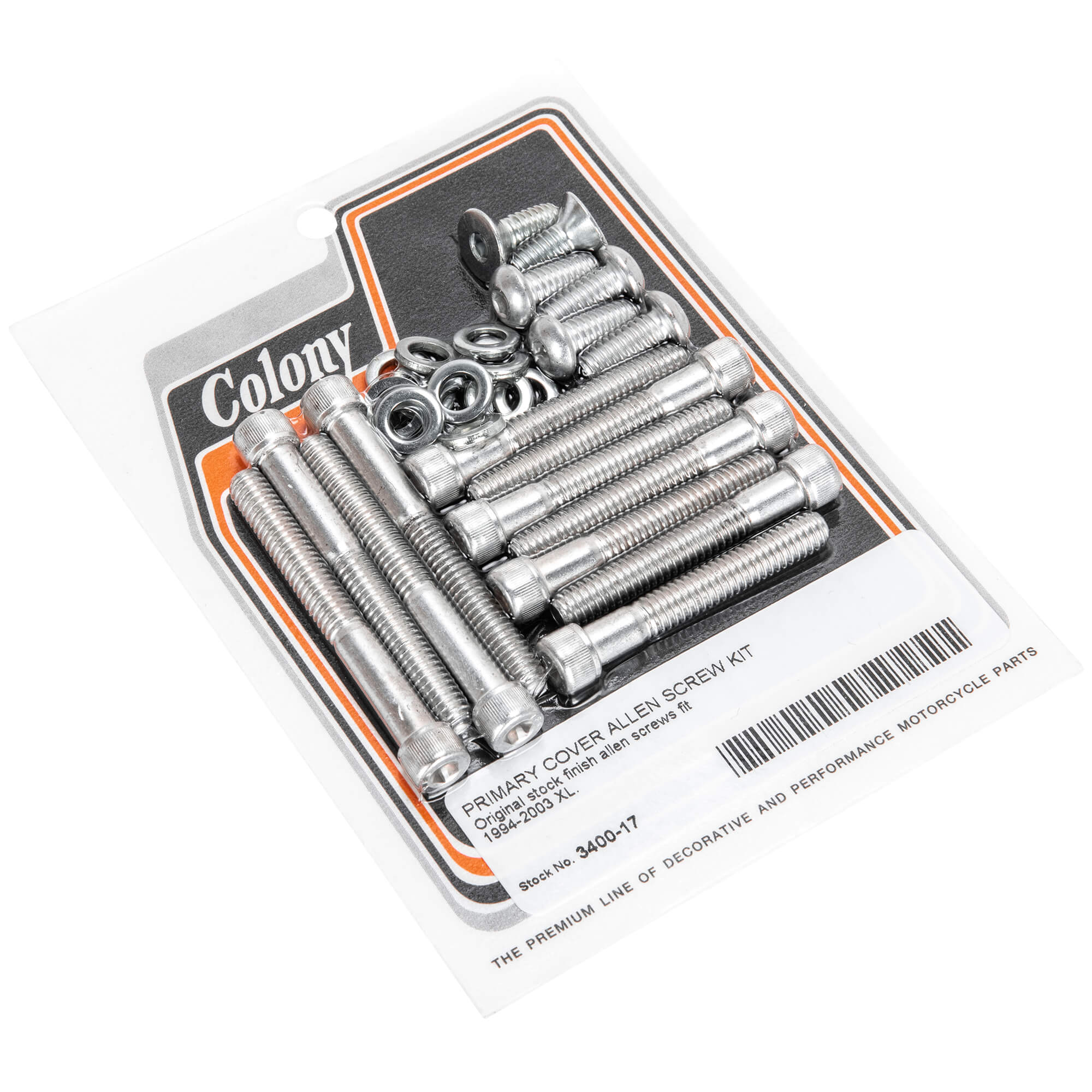 #3400-17 Primary Cover Allen Screw Kit 1994-2003 Harley-Davidson Sportster - CAD Plated