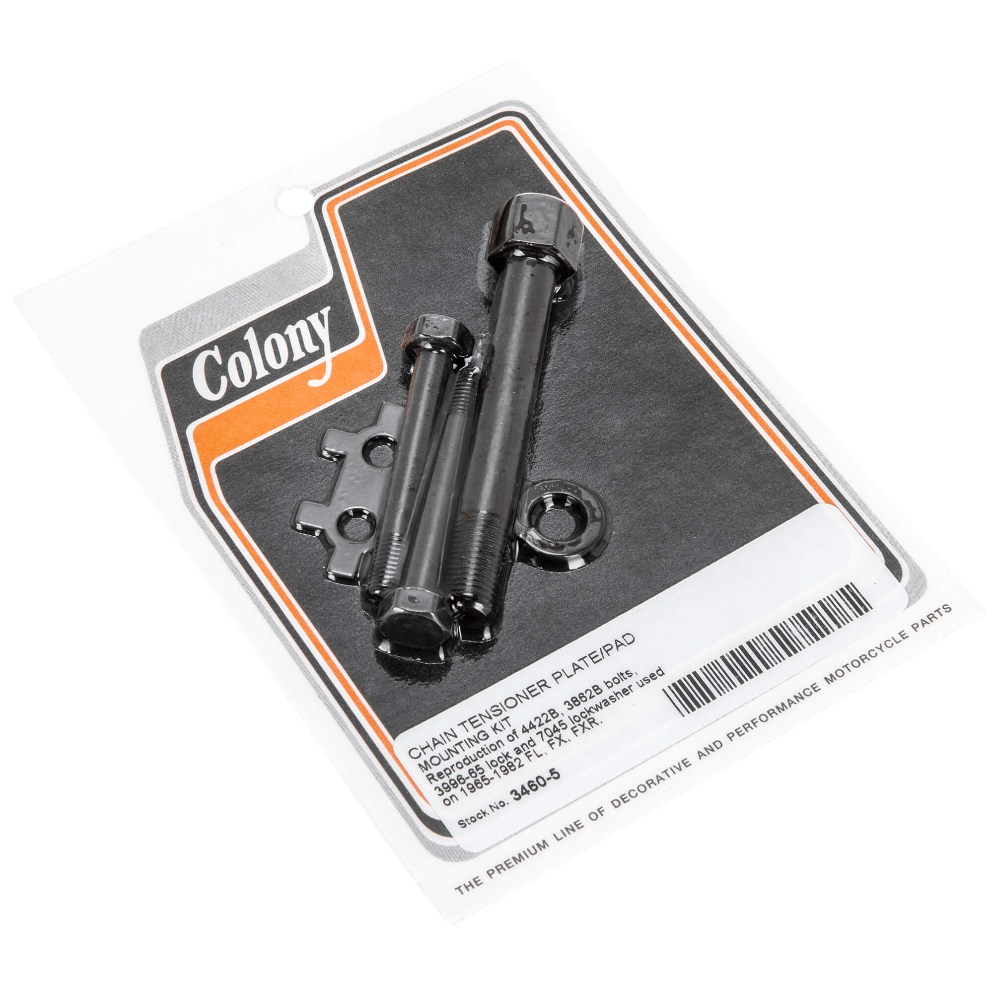 #3460-5 Chain Tensioner Plate/Pad Mounting Kit 1965-1982 Harley-Davidson FL/FX/FXR - Parkerized