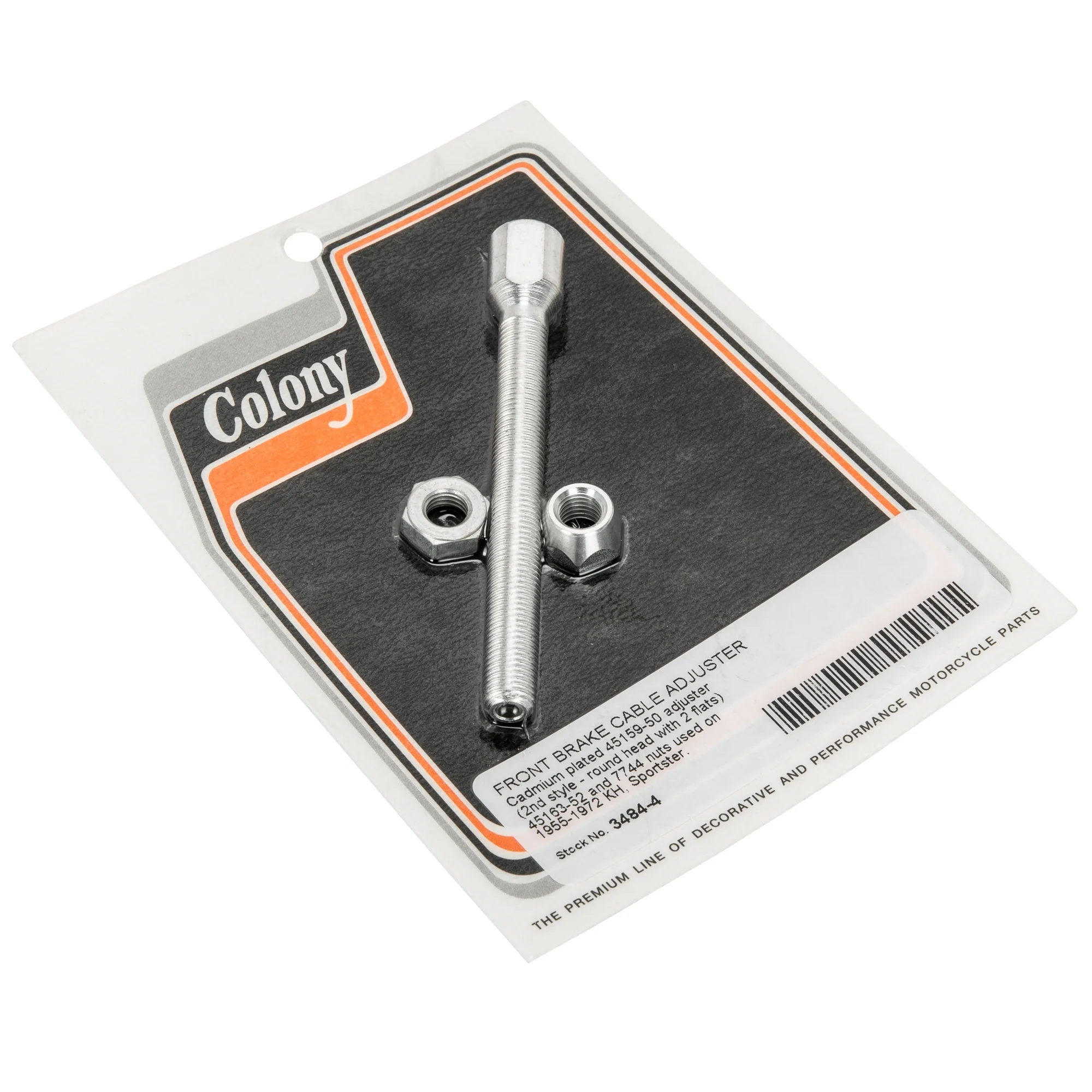 #3484-4 Front Brake Cable Adjuster 1955-1972 Harley-Davidson KH Sportster - CAD Plated