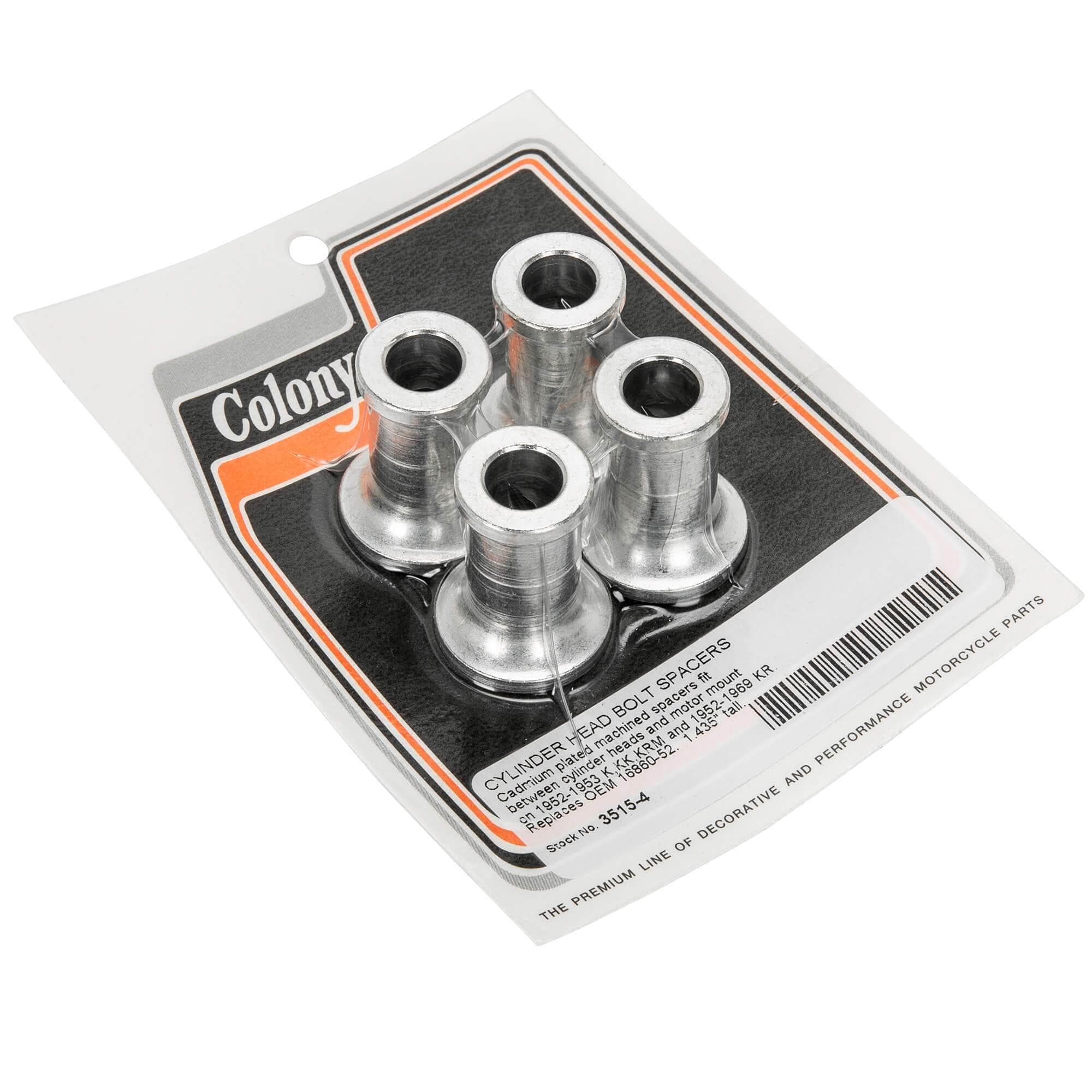 #3515-4 Cylinder Head Spacer 1952-1953 Harley-Davidson K/KK/KRM 1952-1969 KR - CAD Plated