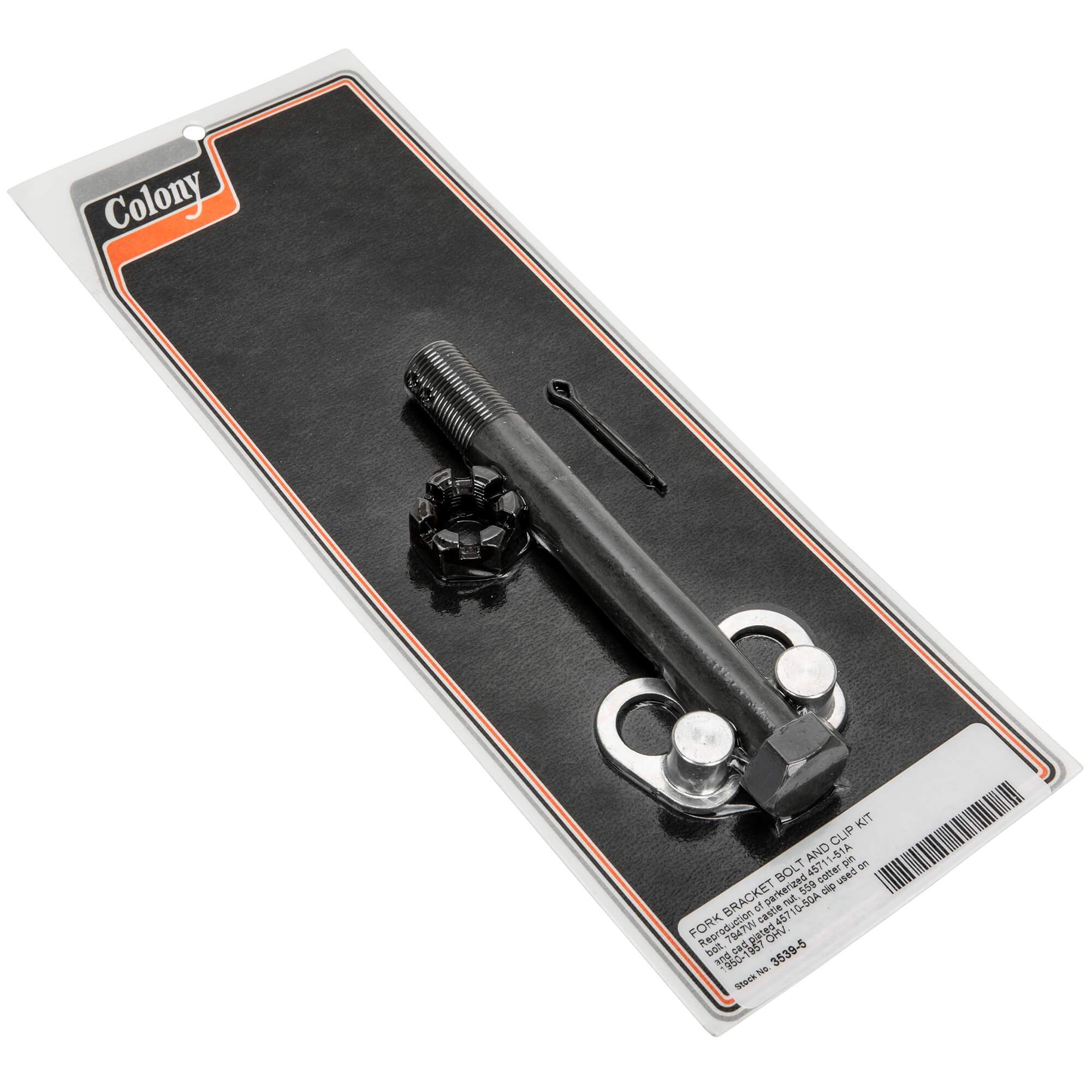 #3539-5 Fork Bracket Bolt & Clip Kit 1950-1957 Harley-Davidson OHV - Parkerized