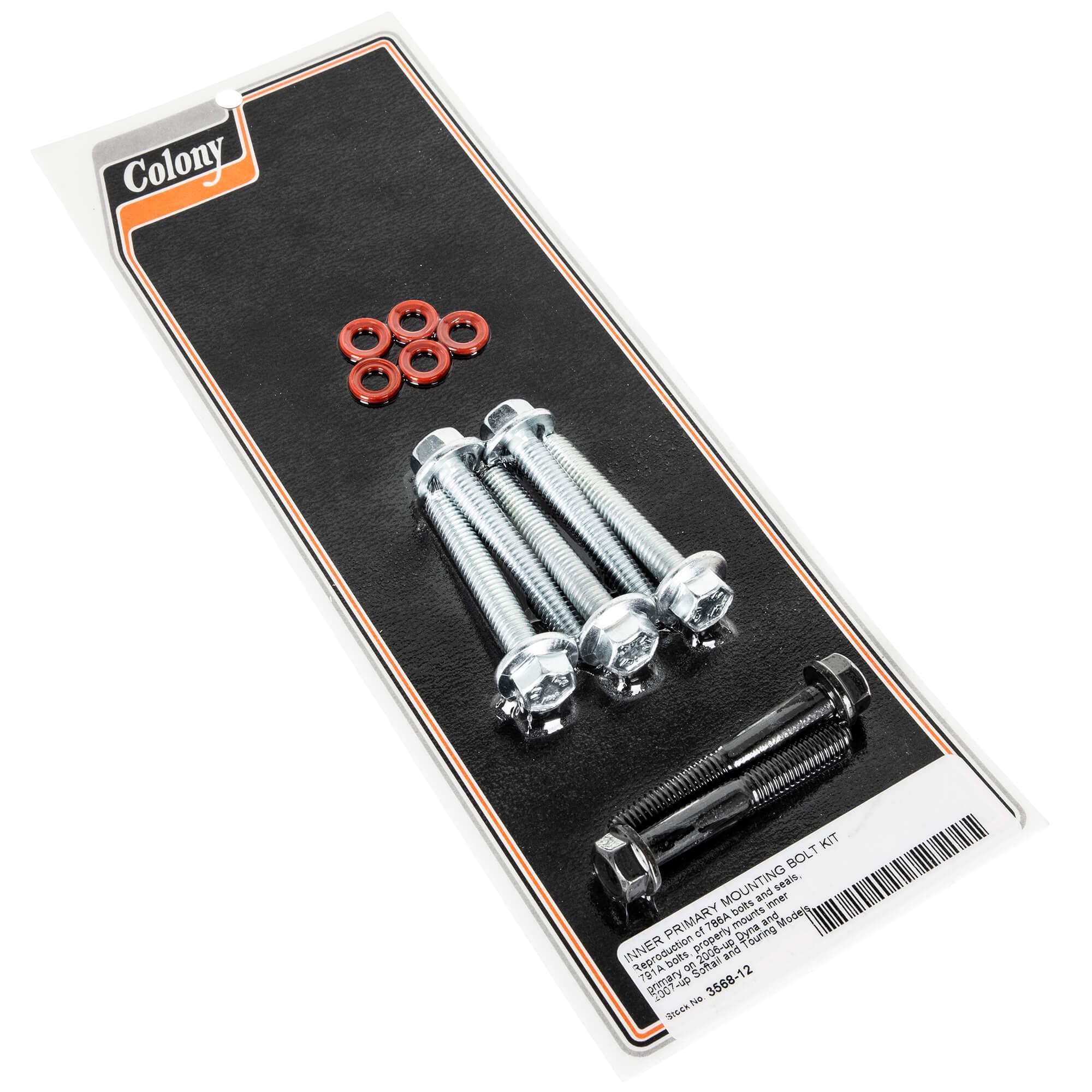#3568-12 Inner Primary Mount Bolts 2006-Up Harley Dyna 2007-Up Softail/Touring Models