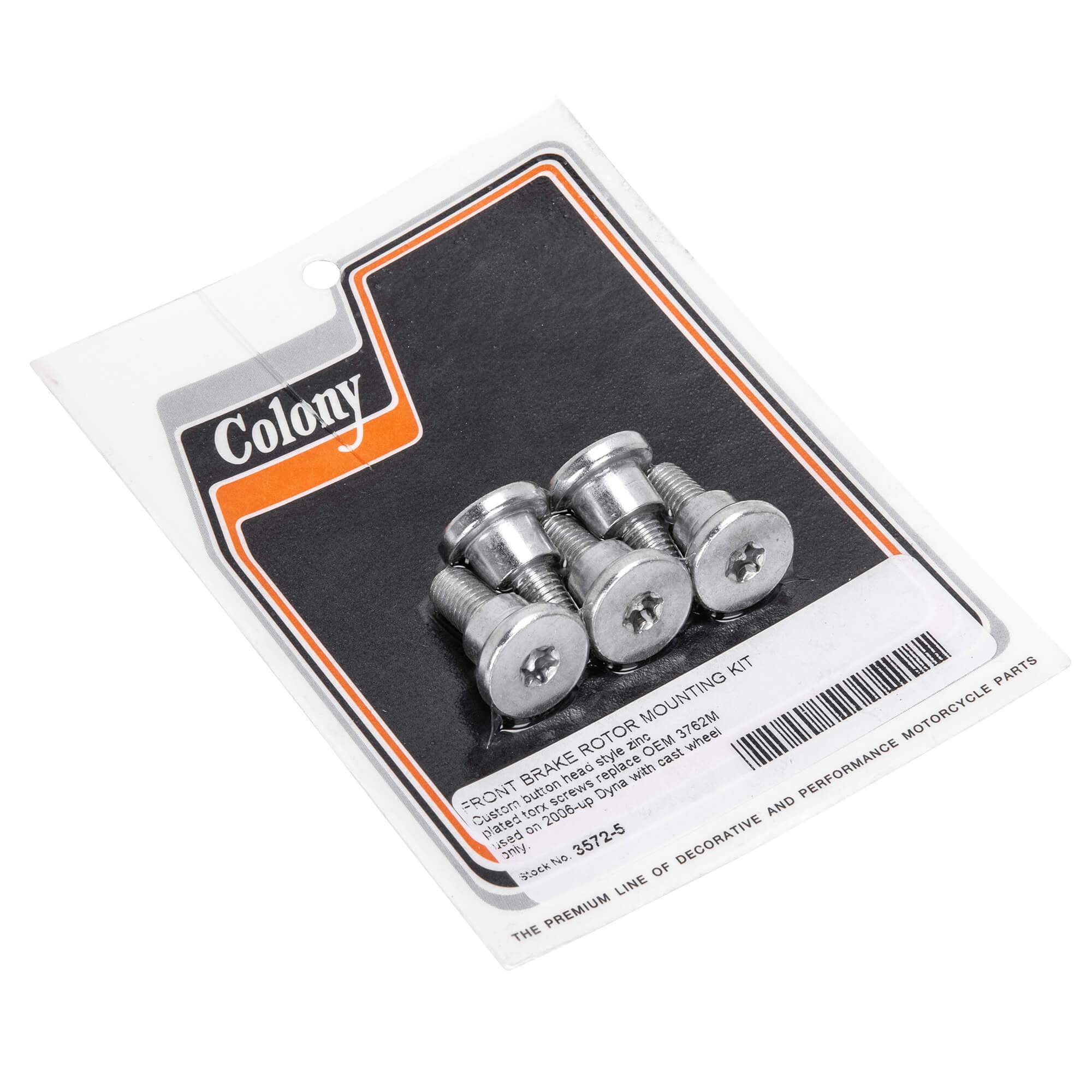 #3572-5 Front Disc Brake Rotor Screw Set 2006-Up Harley-Davidson Dyna - Zinc Plated