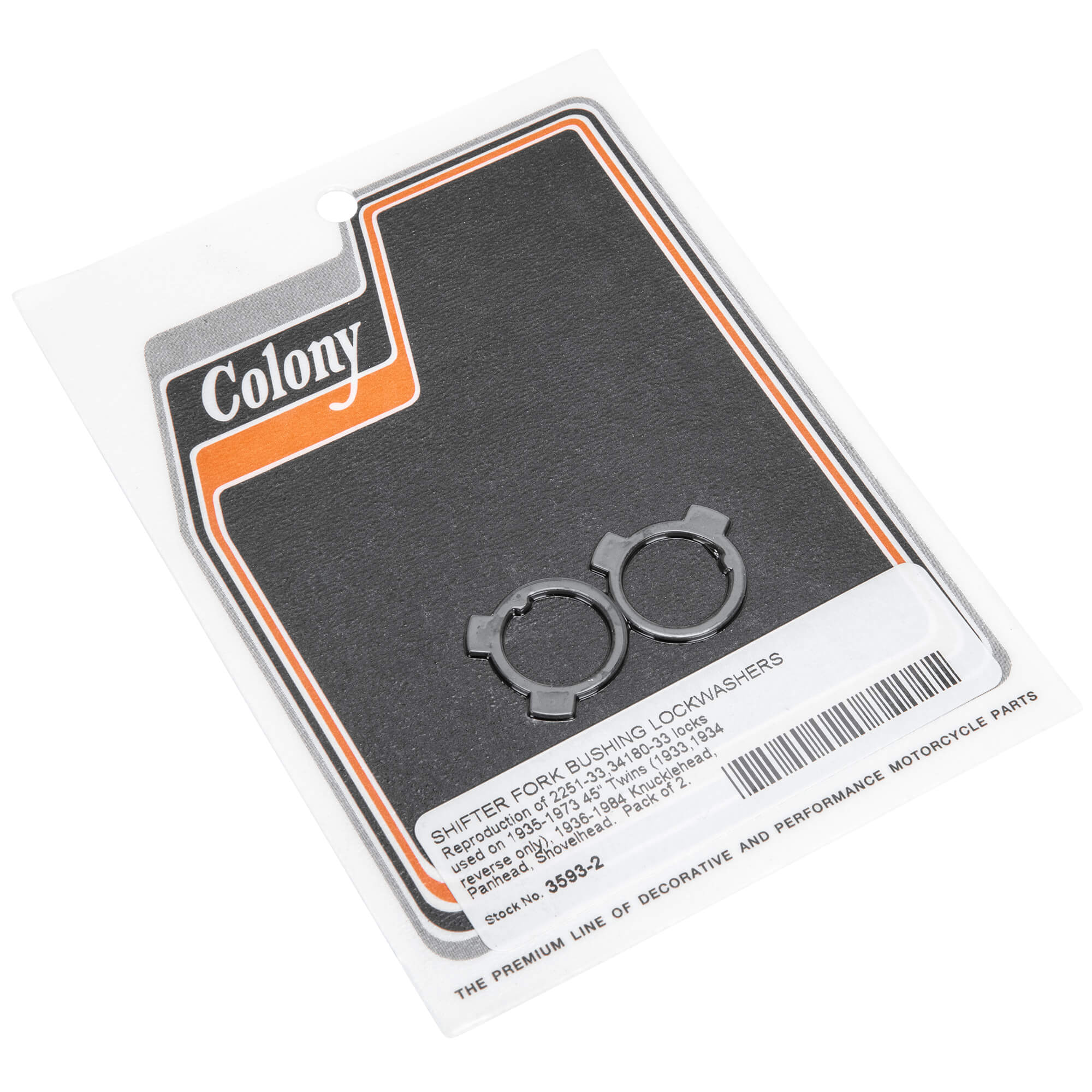 #3593-2 Shifter Fork Bushing Lockwashers 1935-1973 Harley-Davidson 45 Twins - Parkerized