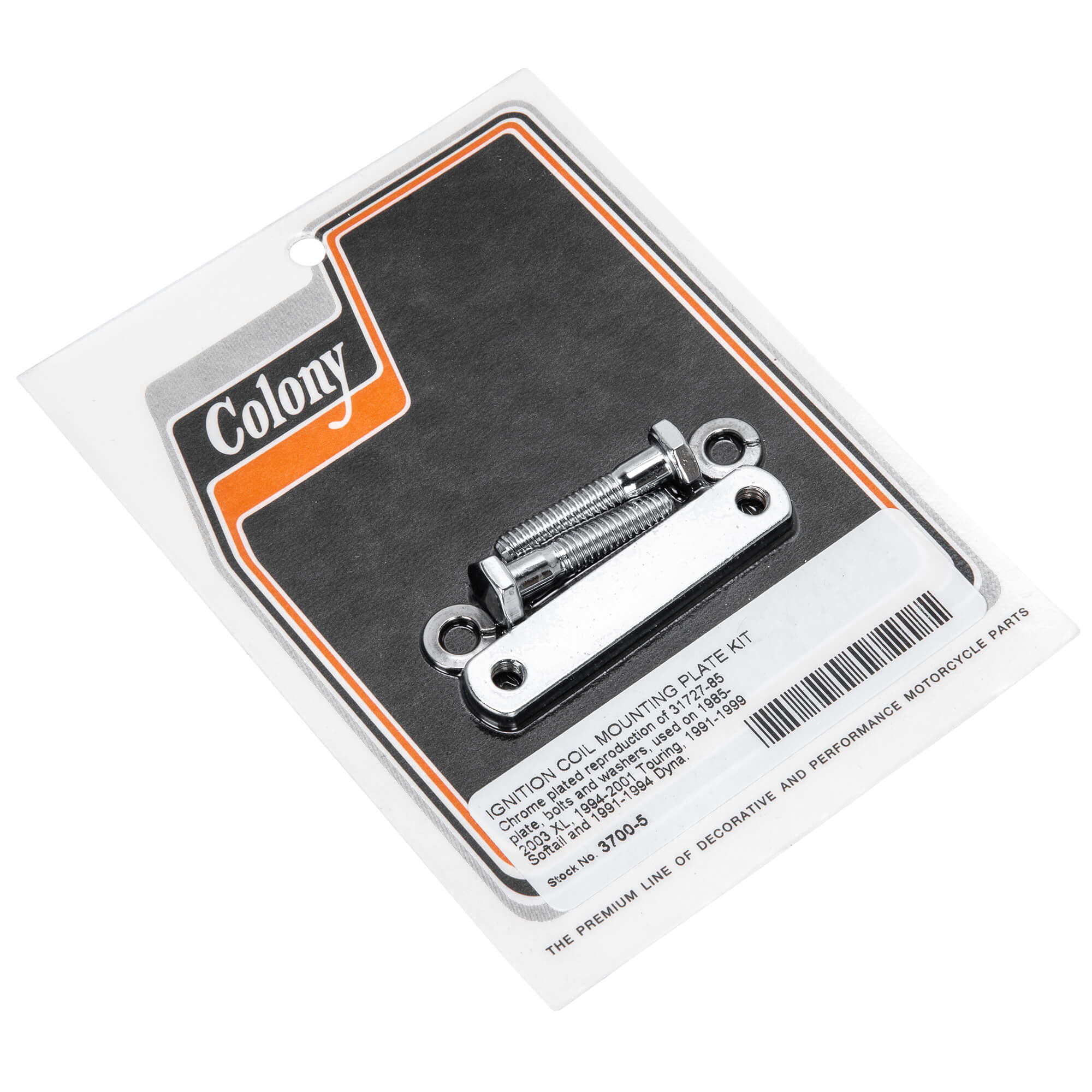 #3700-5 Ignition Coil Mount Plate 1985-2003 Harley-Davidson XL 1994-2001 Touring 1991-1999 Softail 1991-1994 Dyna - Chrome Plated