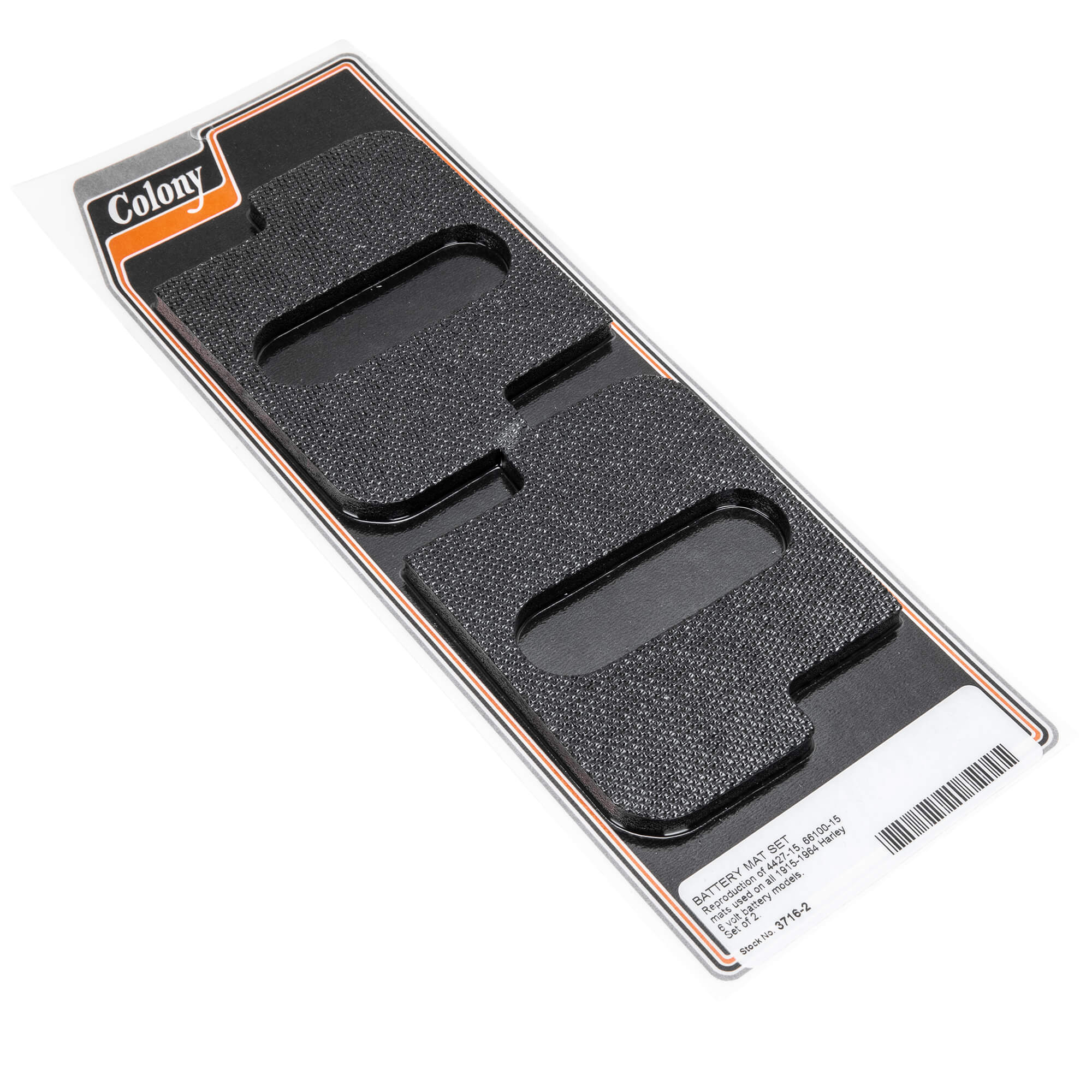 #3716-2 Battery Mat Set 1915-1964 Harley-Davidson 6 Volt Battery Models