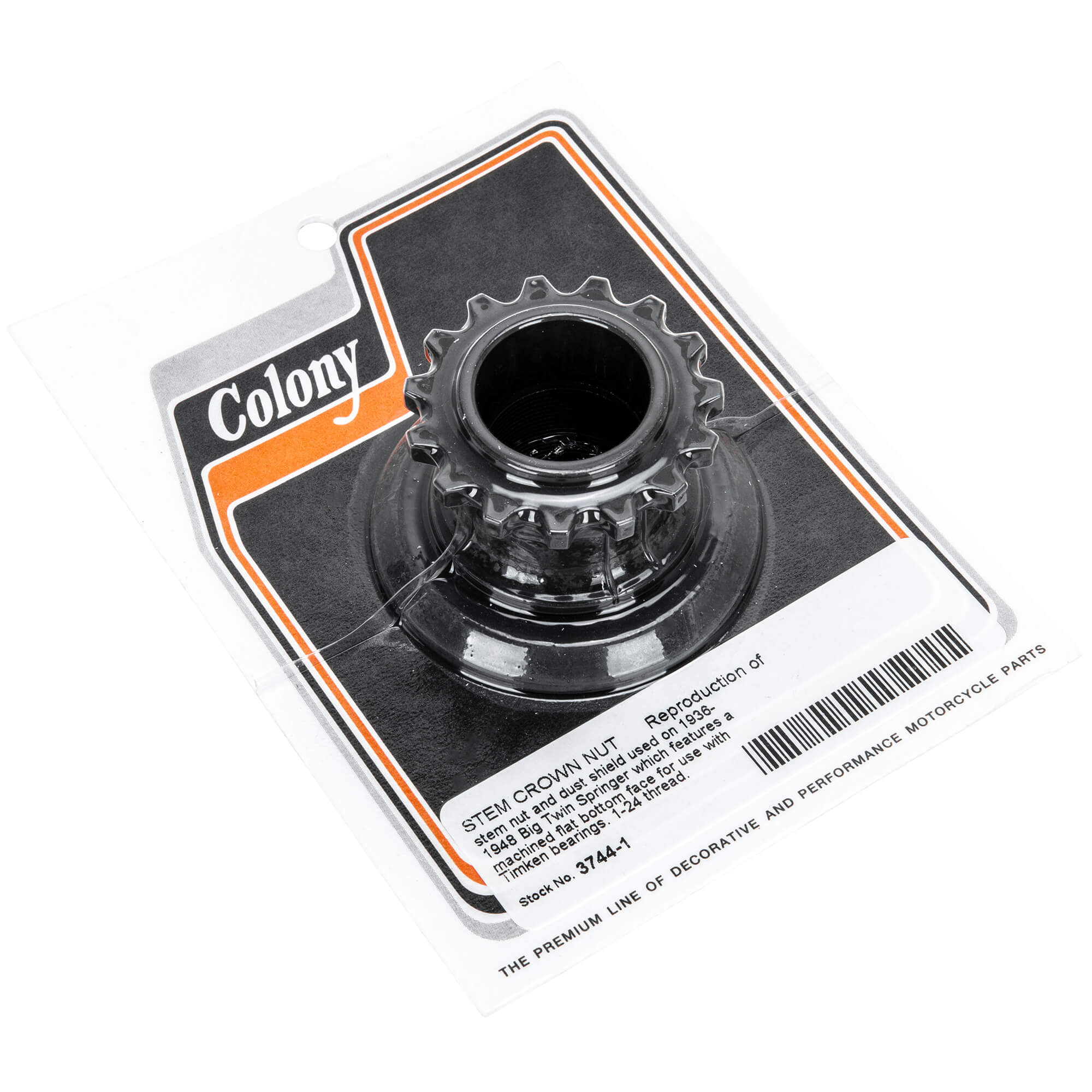 #3744-1 Stem Crown Nut Kit 1936-1948 Harley-Davidson Big Twin Springer
