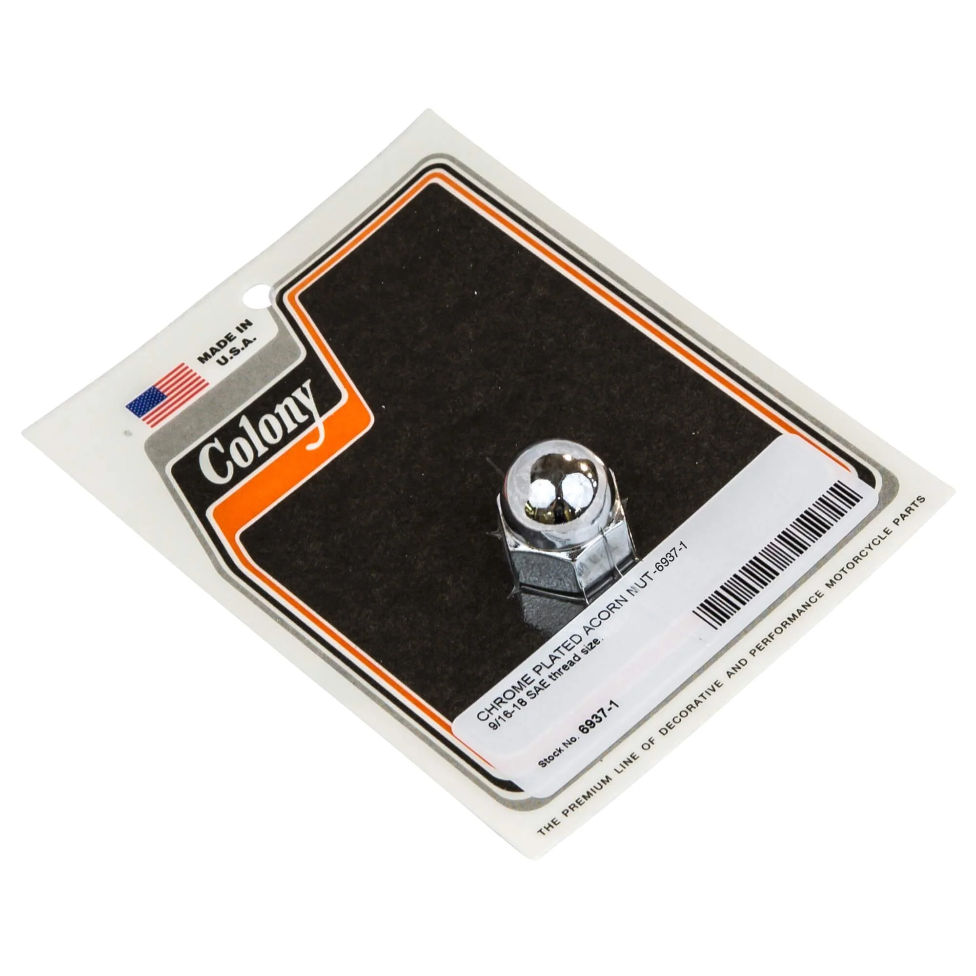 #6937-1 9/16-18 SAE Chrome Plated Acorn Nut
