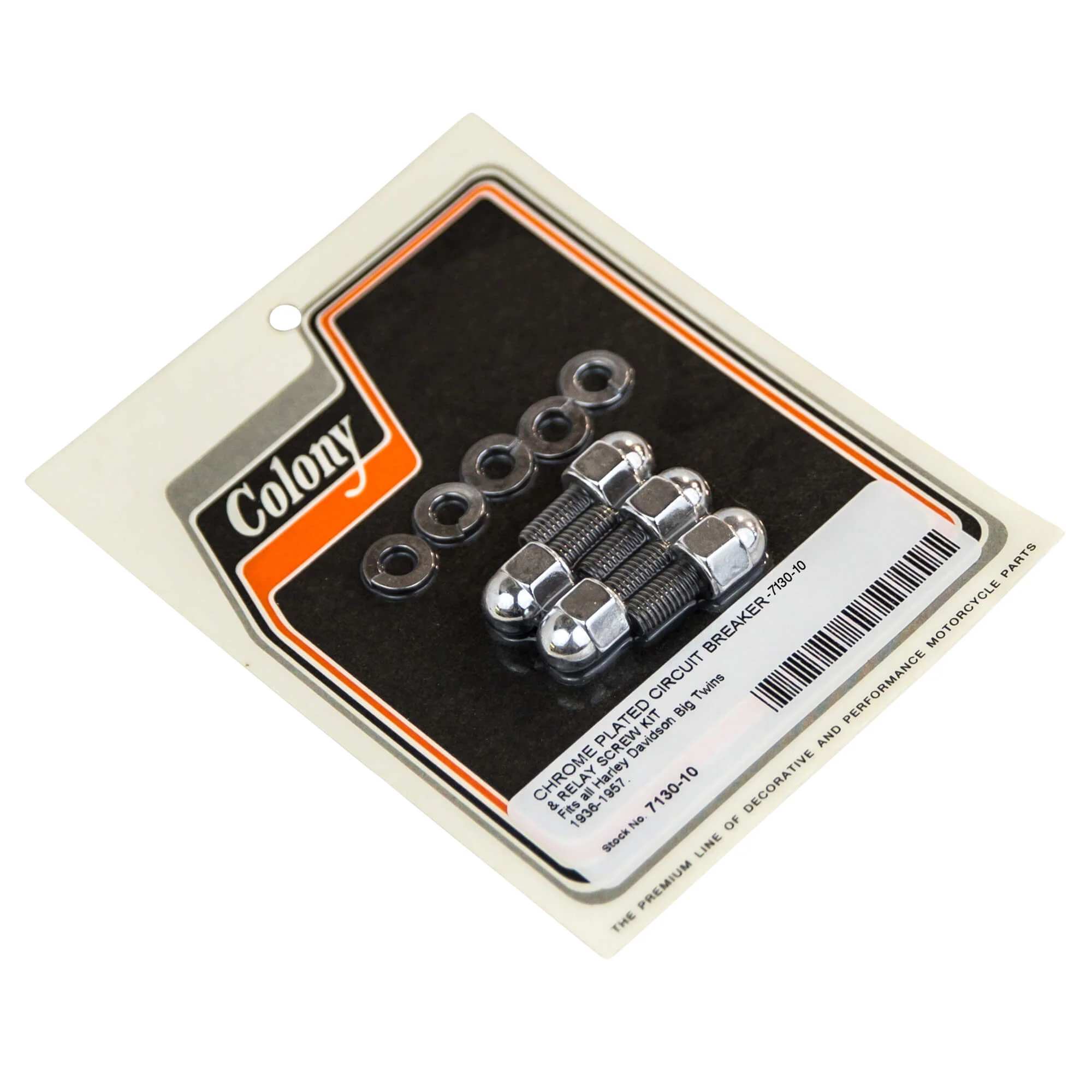 #7130-10 Circuit Breaker & Relay Screw Kit - 1936-1957 Harley-Davidson Big Twins - Chrome Plated