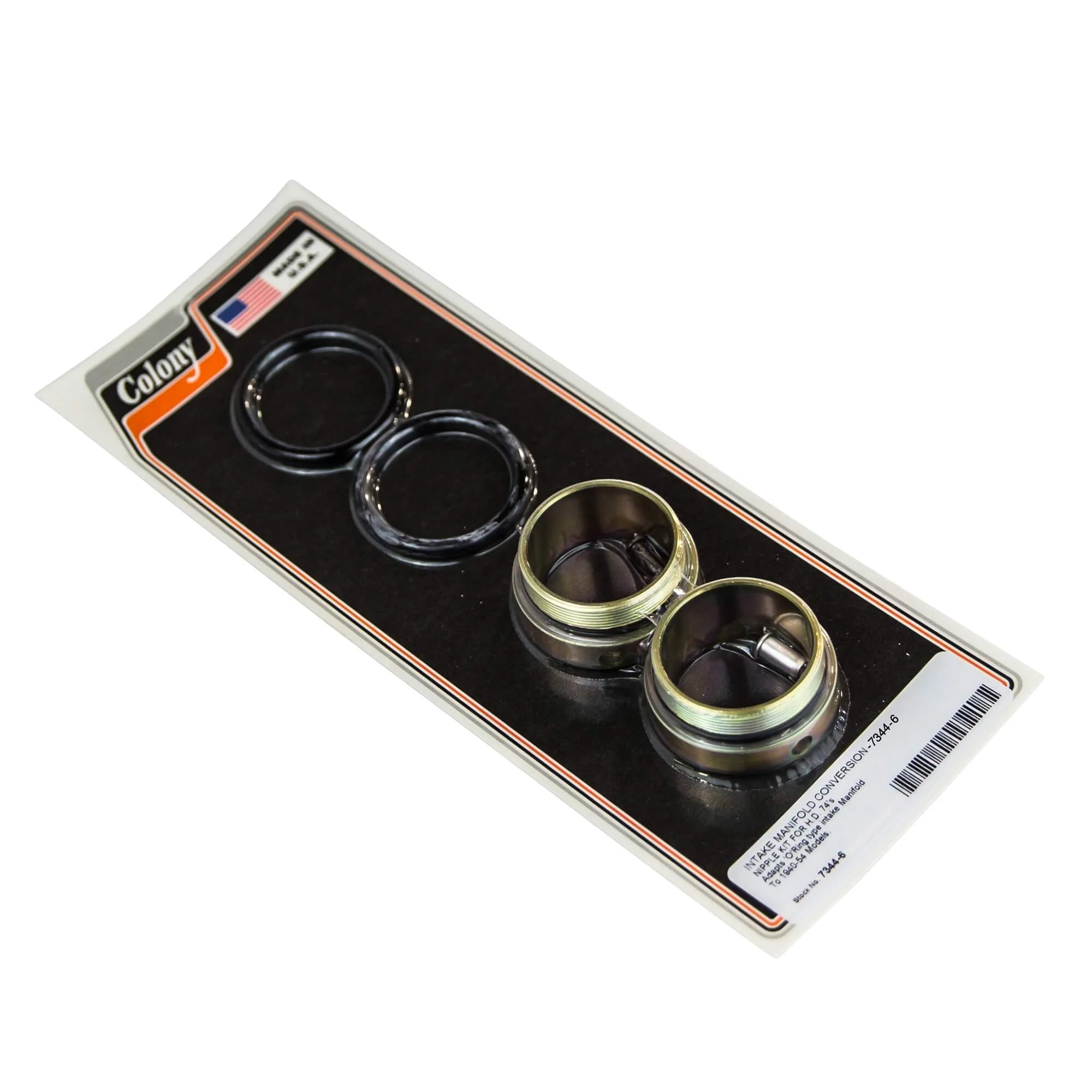 #7344-6 Intake Manifold Conversion Nipple Kit 1940-1954 Harley-Davidson 74's