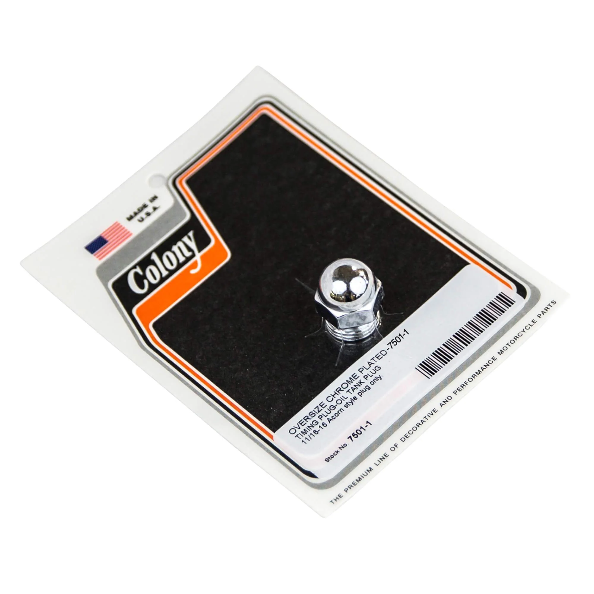 #7501-1 Oversize Timing Plug/Oil Tank Plug 11/16-16 Thread - Chrome Plated